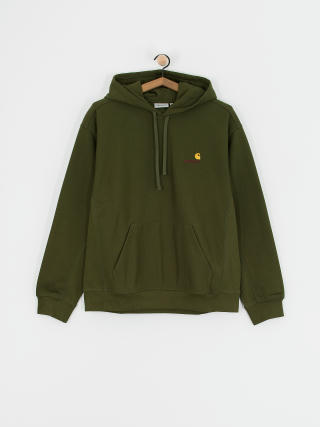 Hanorac cu glugă Carhartt WIP American Script HD (tarragon)