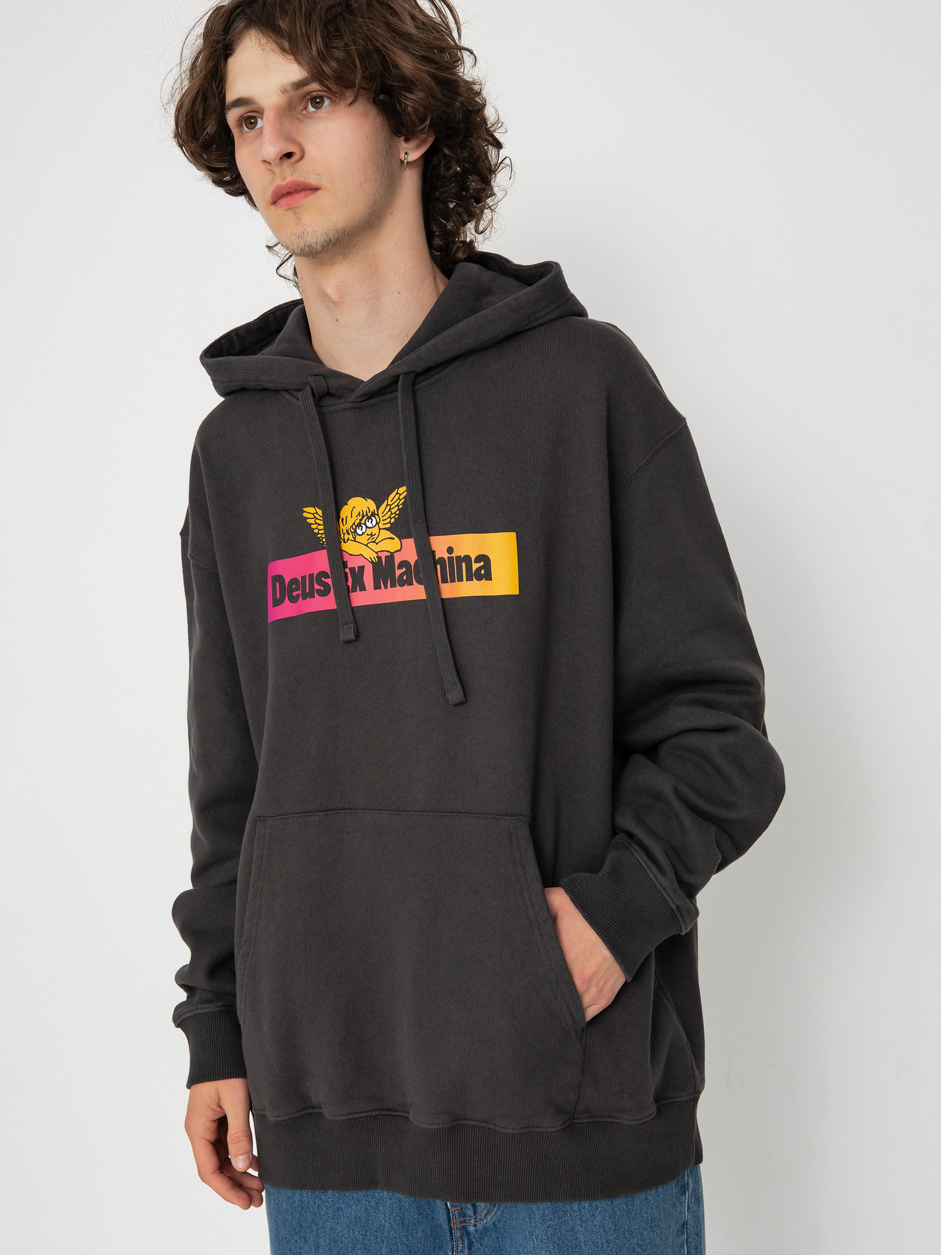 Hanorac cu glugă Deus Ex Machina Angel Energy HD (anthracite)