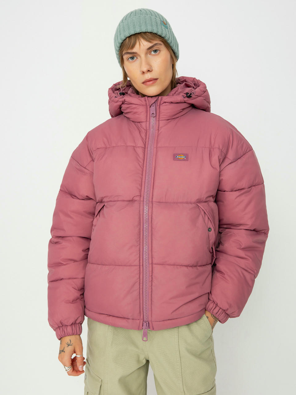 Geacă Dickies Alatna Oversized Puffer Wmn (mellow mauve)