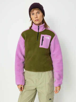 Hanorac din fleece The North Face Yumiori 1/4 Zip Wmn (forest olive/dragonfrui)