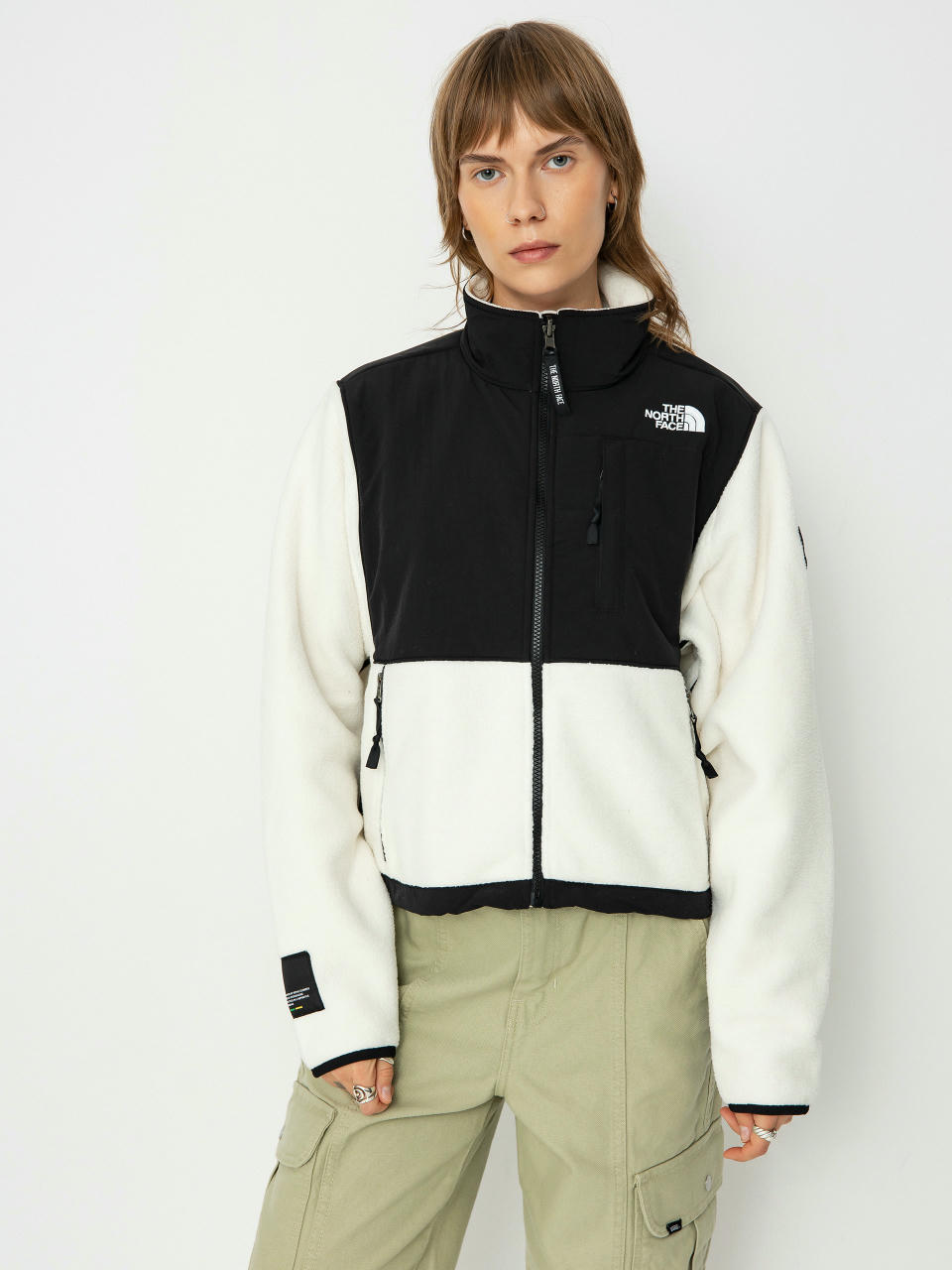 Geacă The North Face Retro Denali Wmn (white dune/tnf black tn)