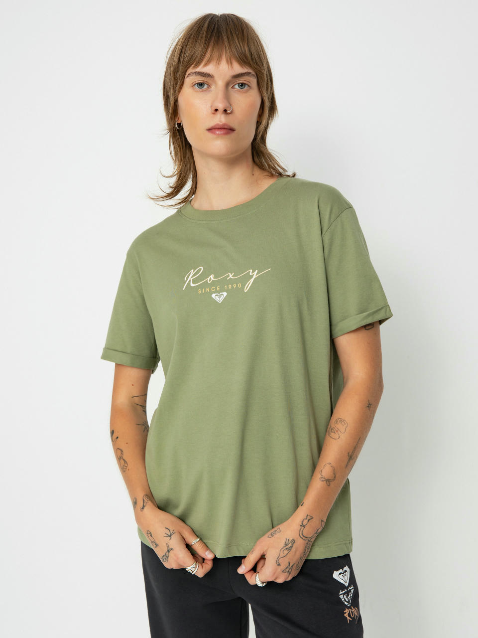 Tricou Roxy Noon Ocean A Wmn (oil green)