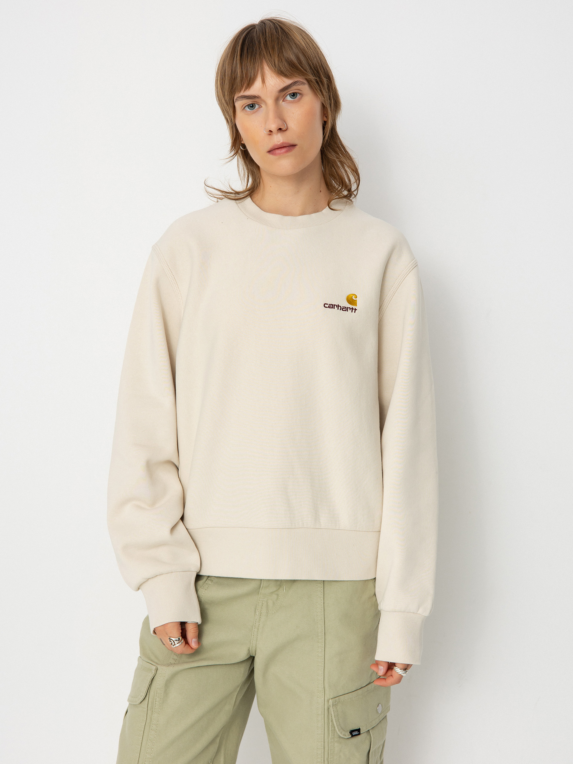 Hanorac Carhartt WIP American Script Wmn (moonbeam)