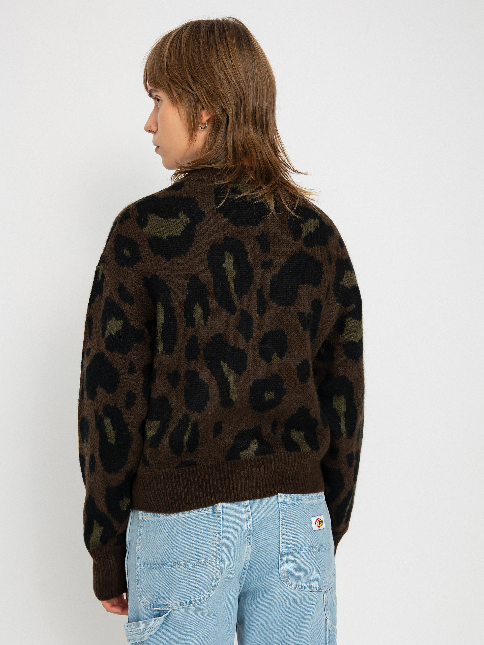 Pulover Carhartt WIP Merton Cardigan Wmn (camo leo jacquard/tamarind)