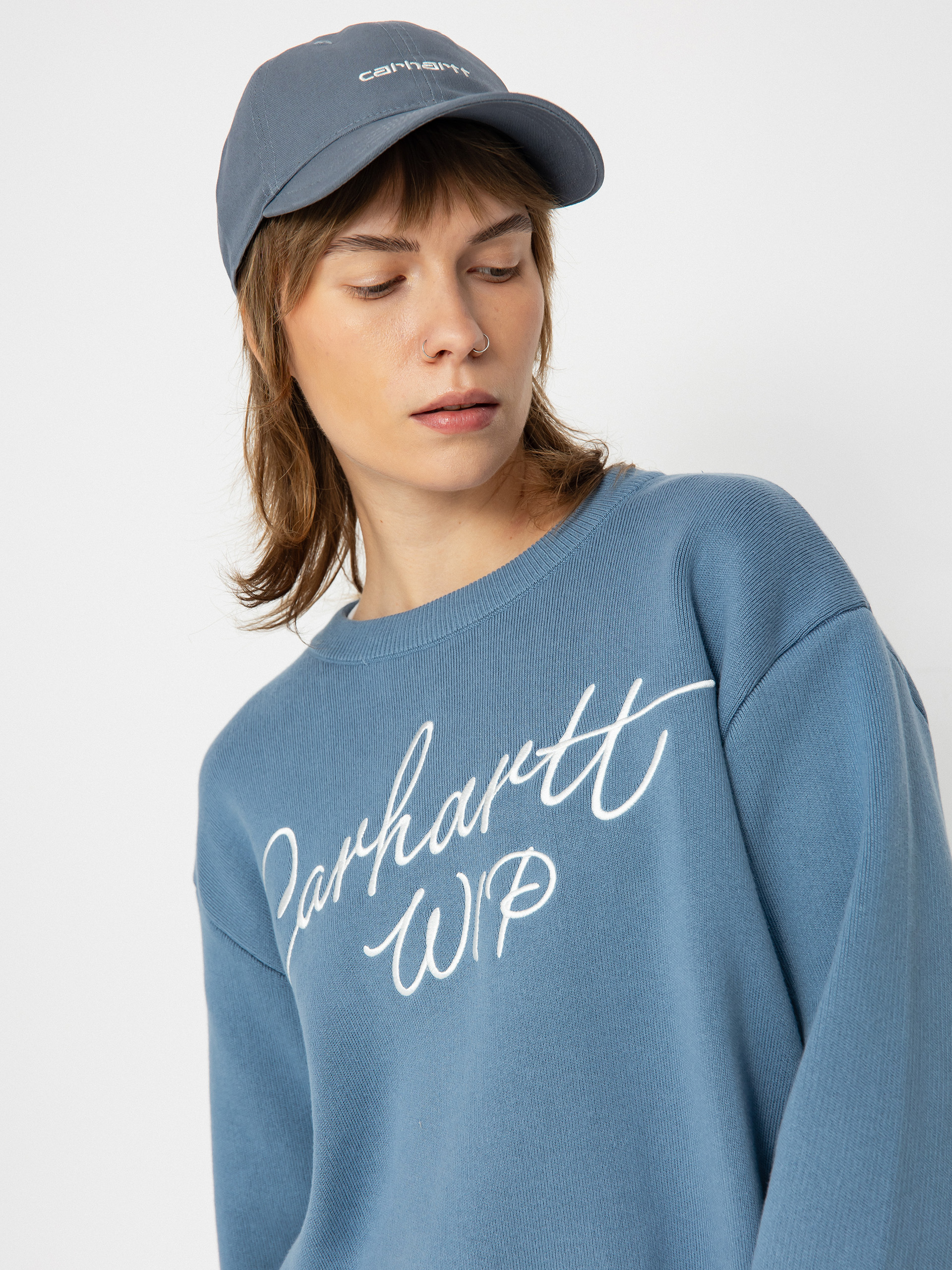 Pulover Carhartt WIP Signature Wmn (dusty ice/wax)