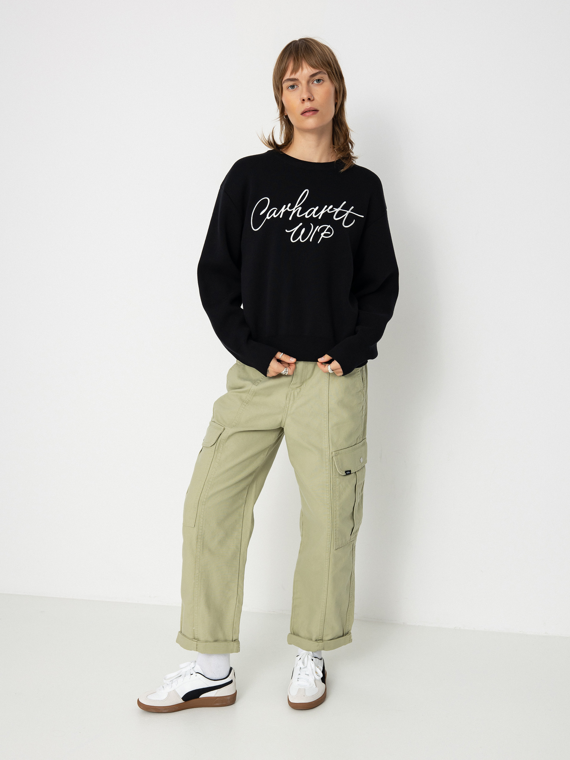 Pulover Carhartt WIP Signature Wmn (black/wax)