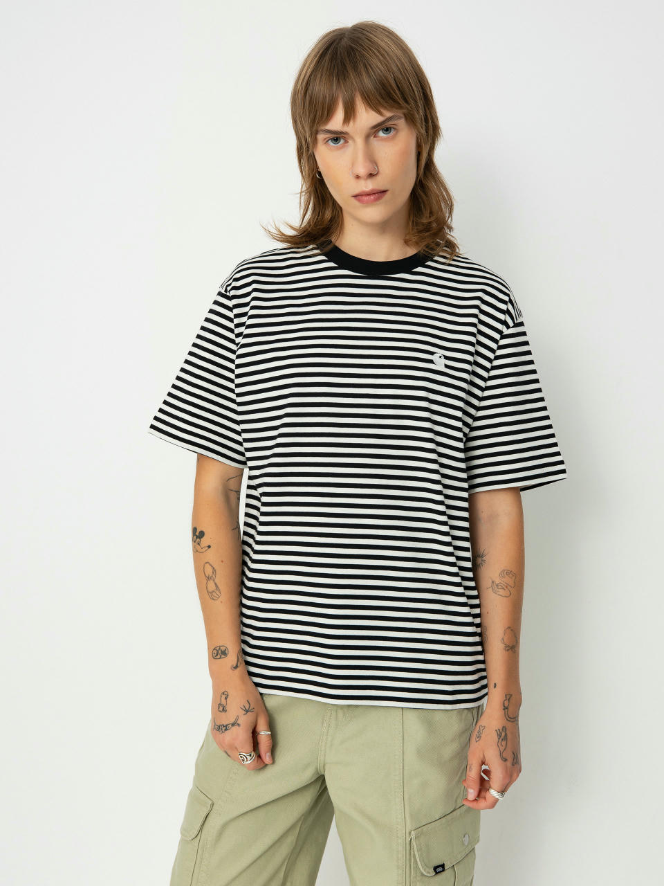 Tricou Carhartt WIP Verner Wmn (verner stripe/black/wax)