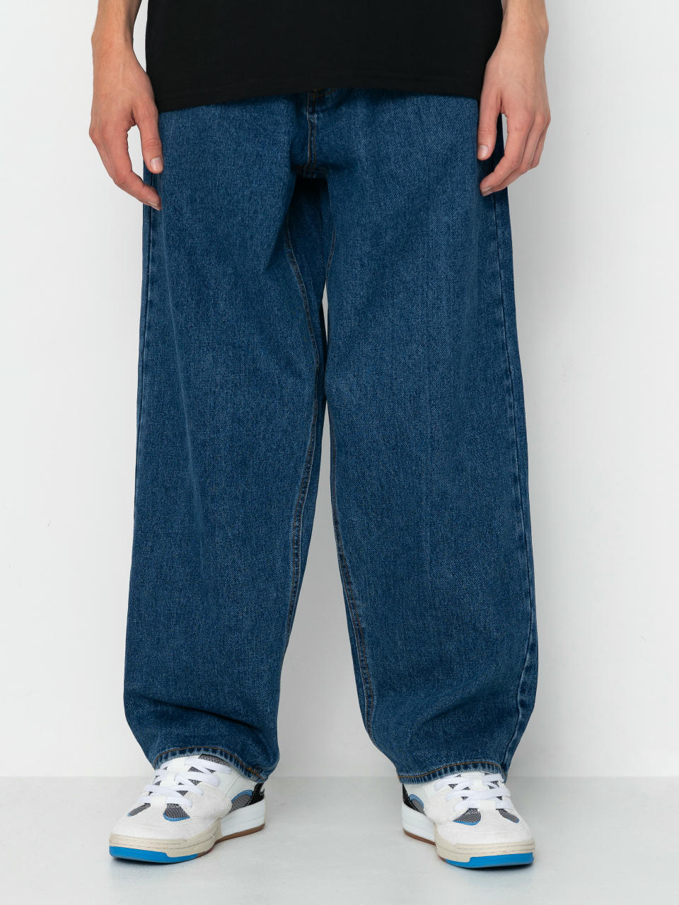 Pantaloni OBEY Bigwig Baggy Denim (stone wash indigo)