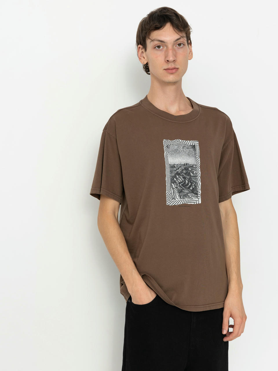 Tricou Volcom Tt B Iguchi Valley (dark earth)