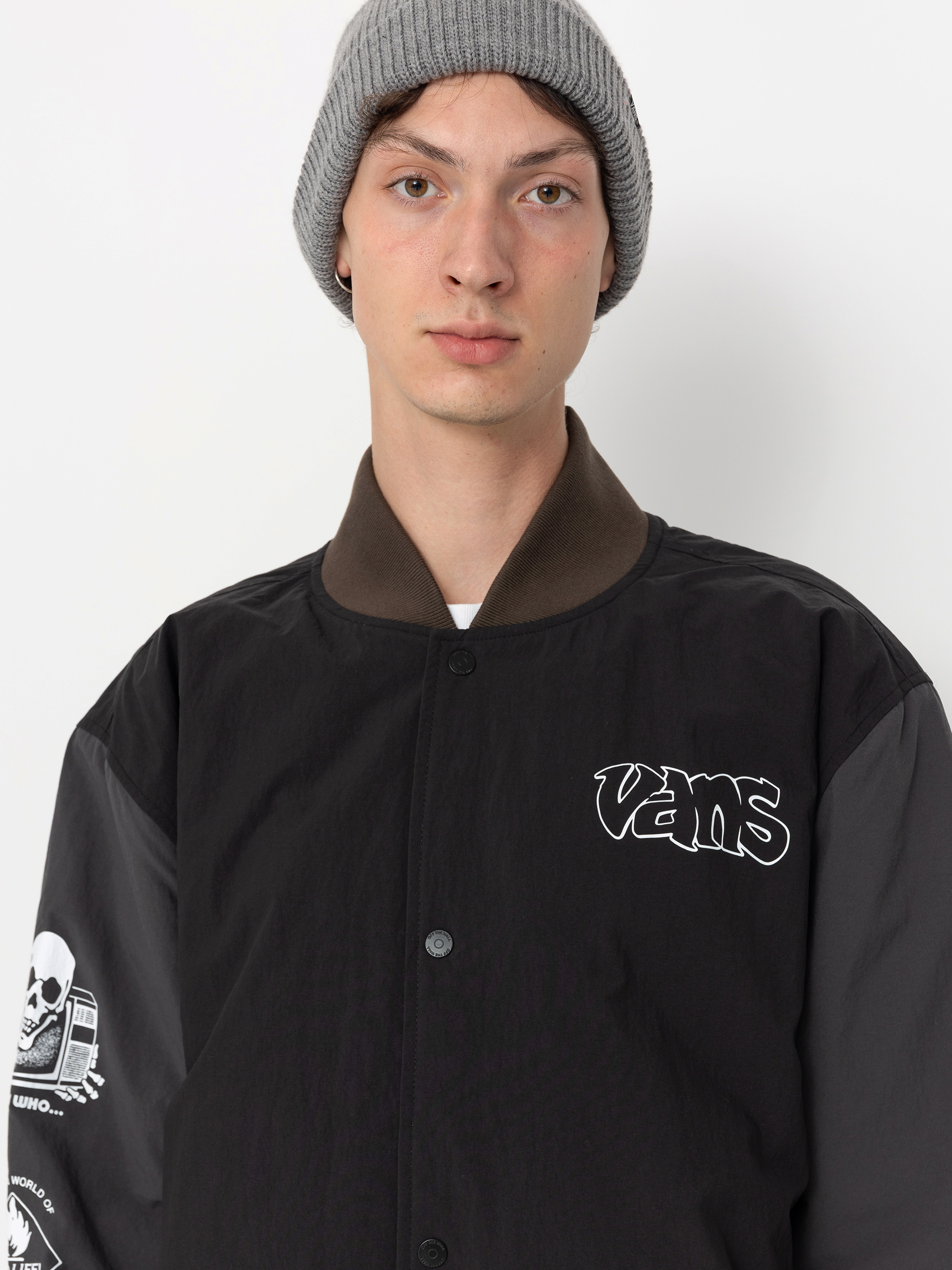 Geacă Vans Crazy Eddy Baseball (black/asphalt)