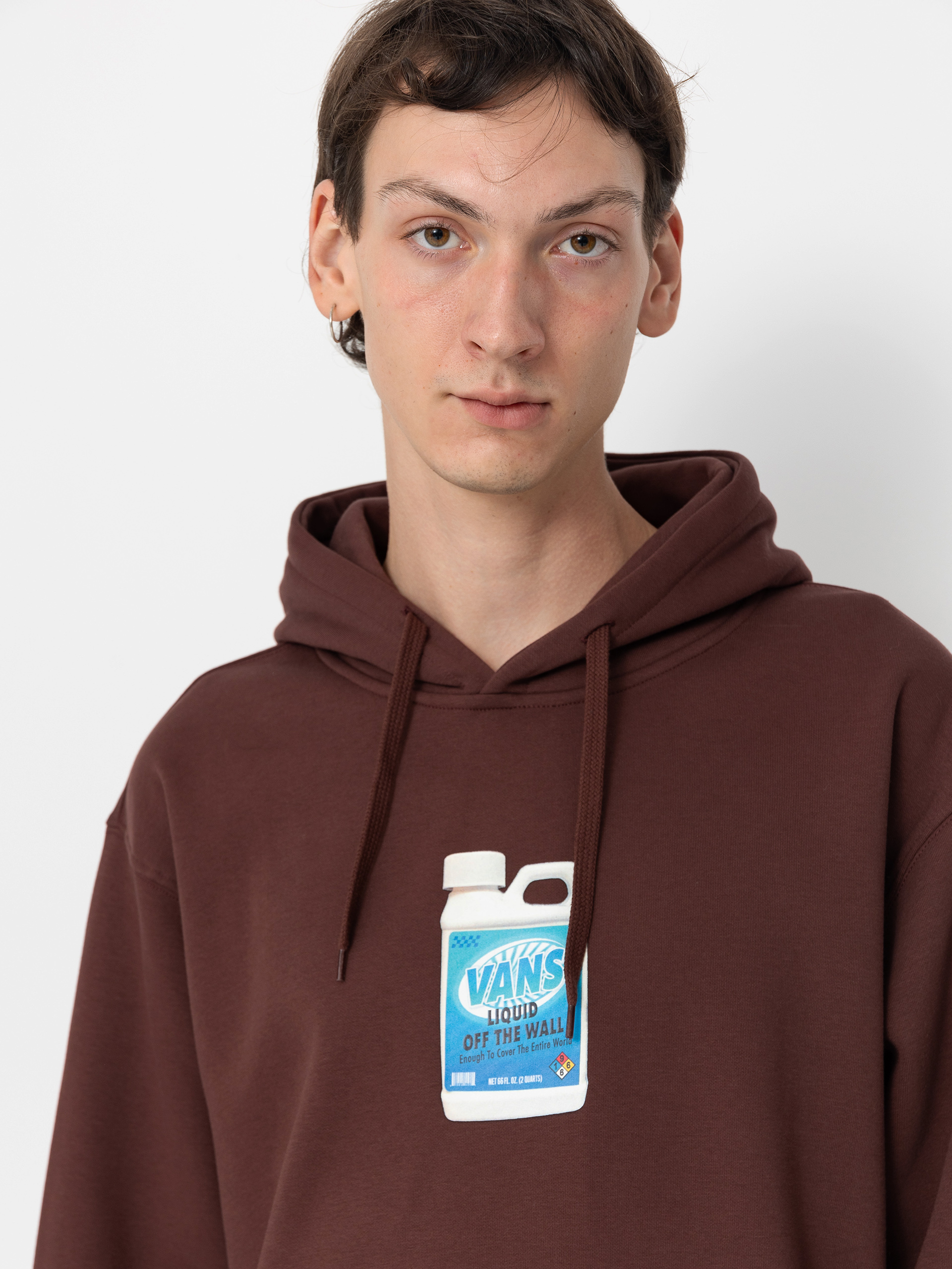 Hanorac cu glugă Vans Extra Strength Loose HD (bitter chocolate)