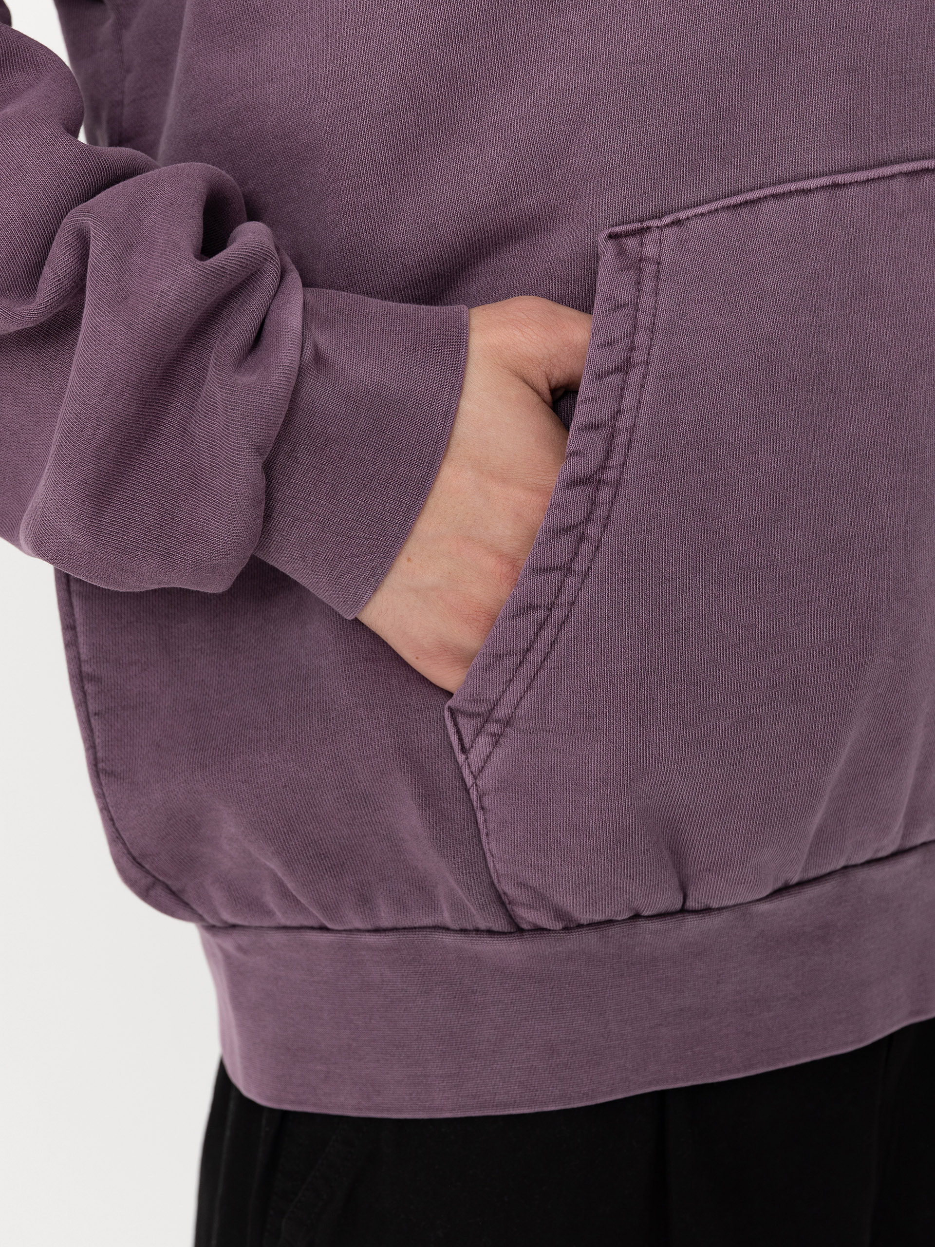 Hanorac cu glugă OBEY Lowercase Pigment HD (pigment plum perfect)