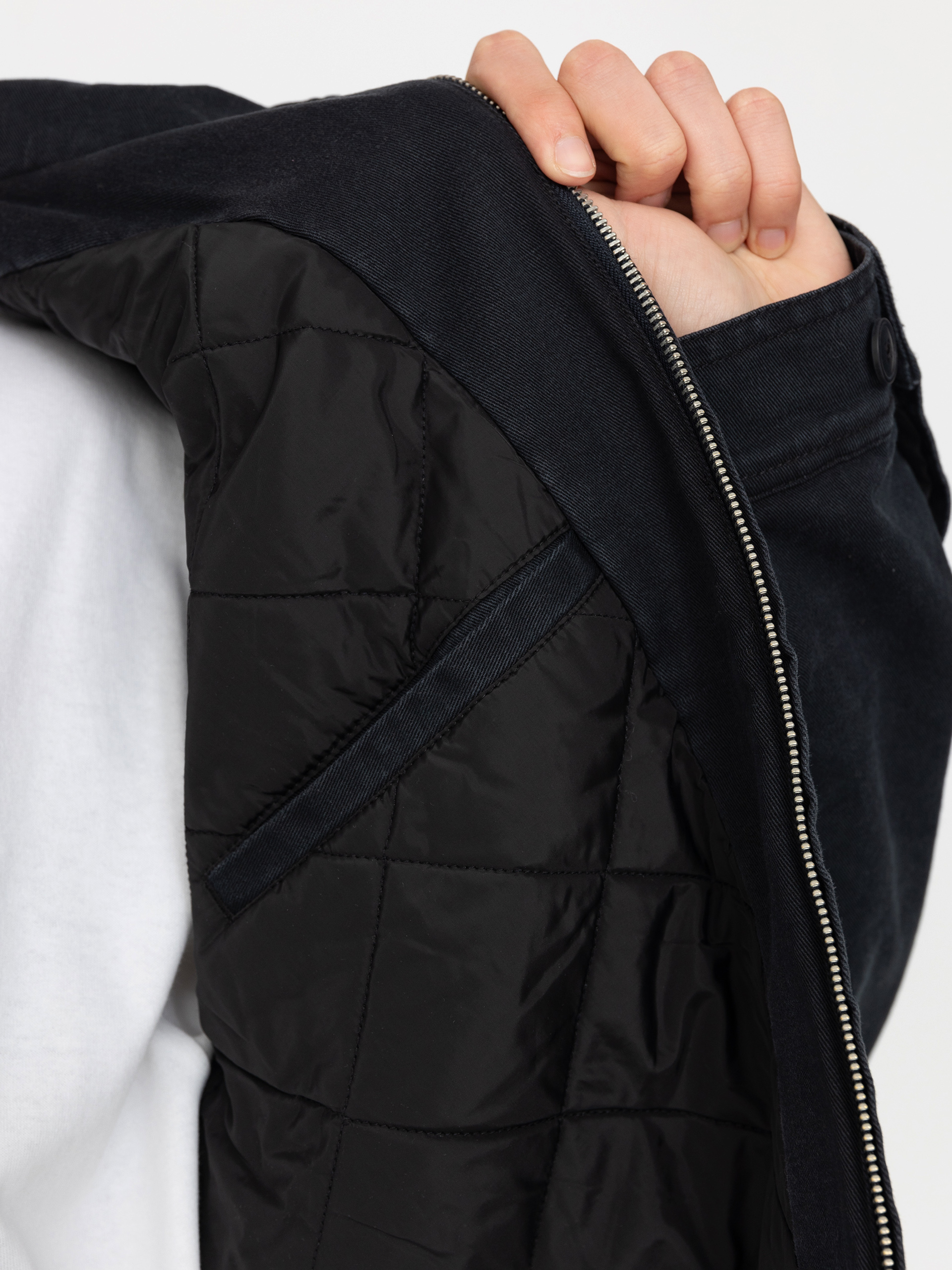 Geacă OBEY Head Jazz Zip Up (digital black faded wash)