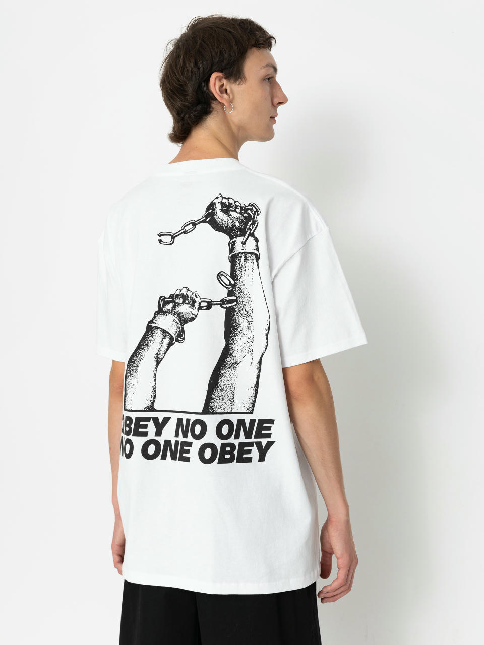 Tricou OBEY No One Obey (white)