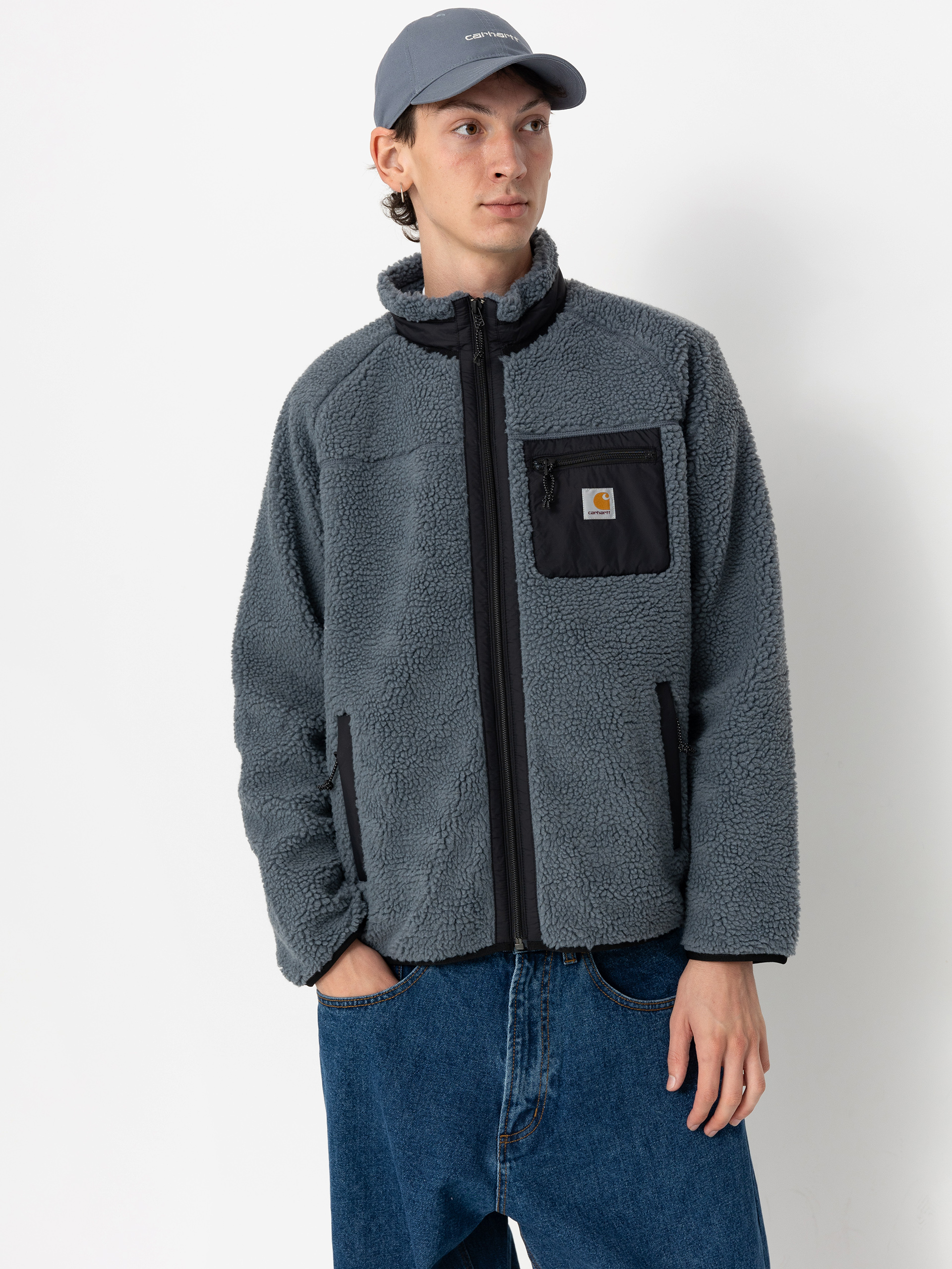 Geacă Carhartt WIP Prentis Liner (dove grey/black)