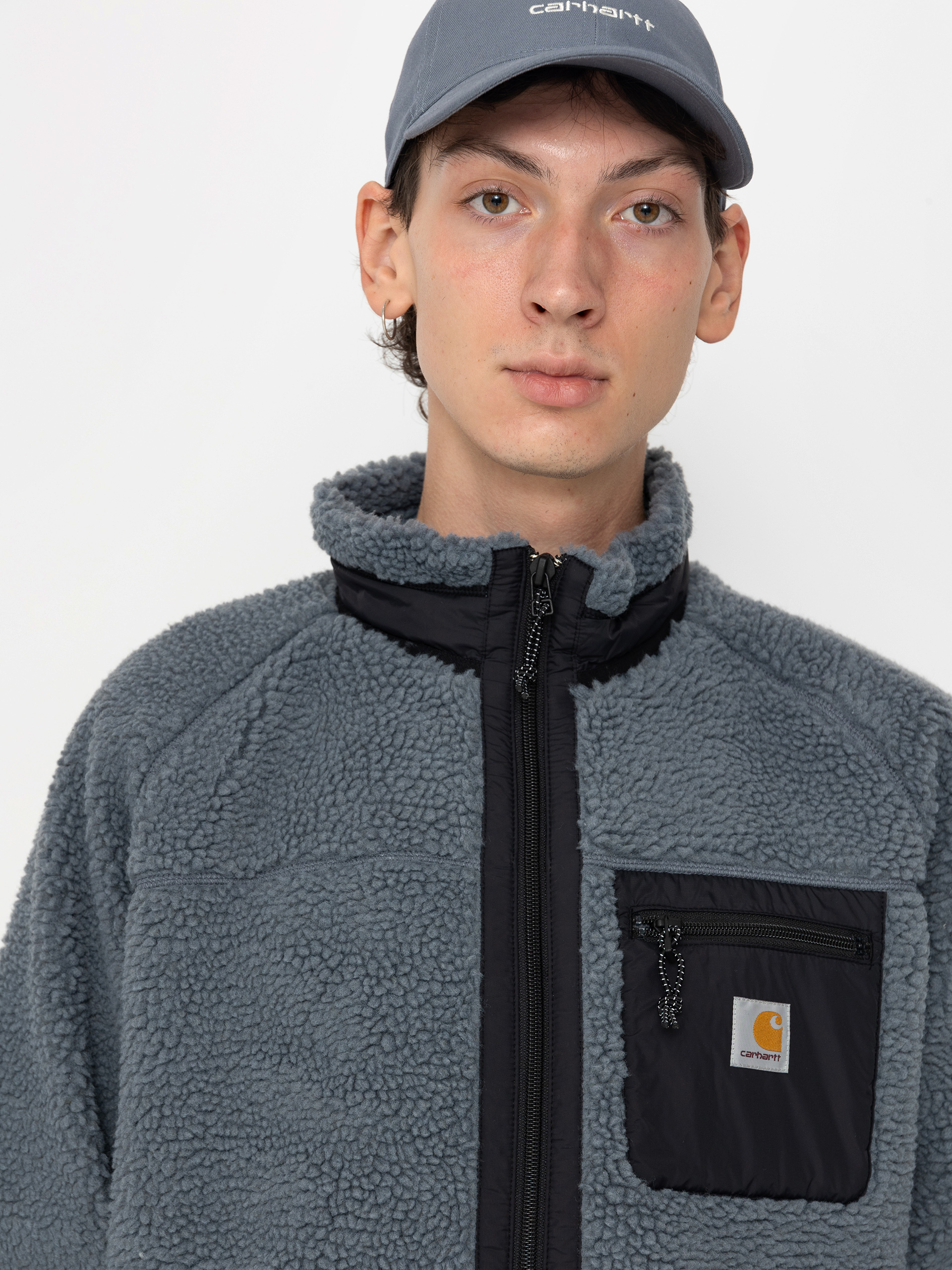 Geacă Carhartt WIP Prentis Liner (dove grey/black)