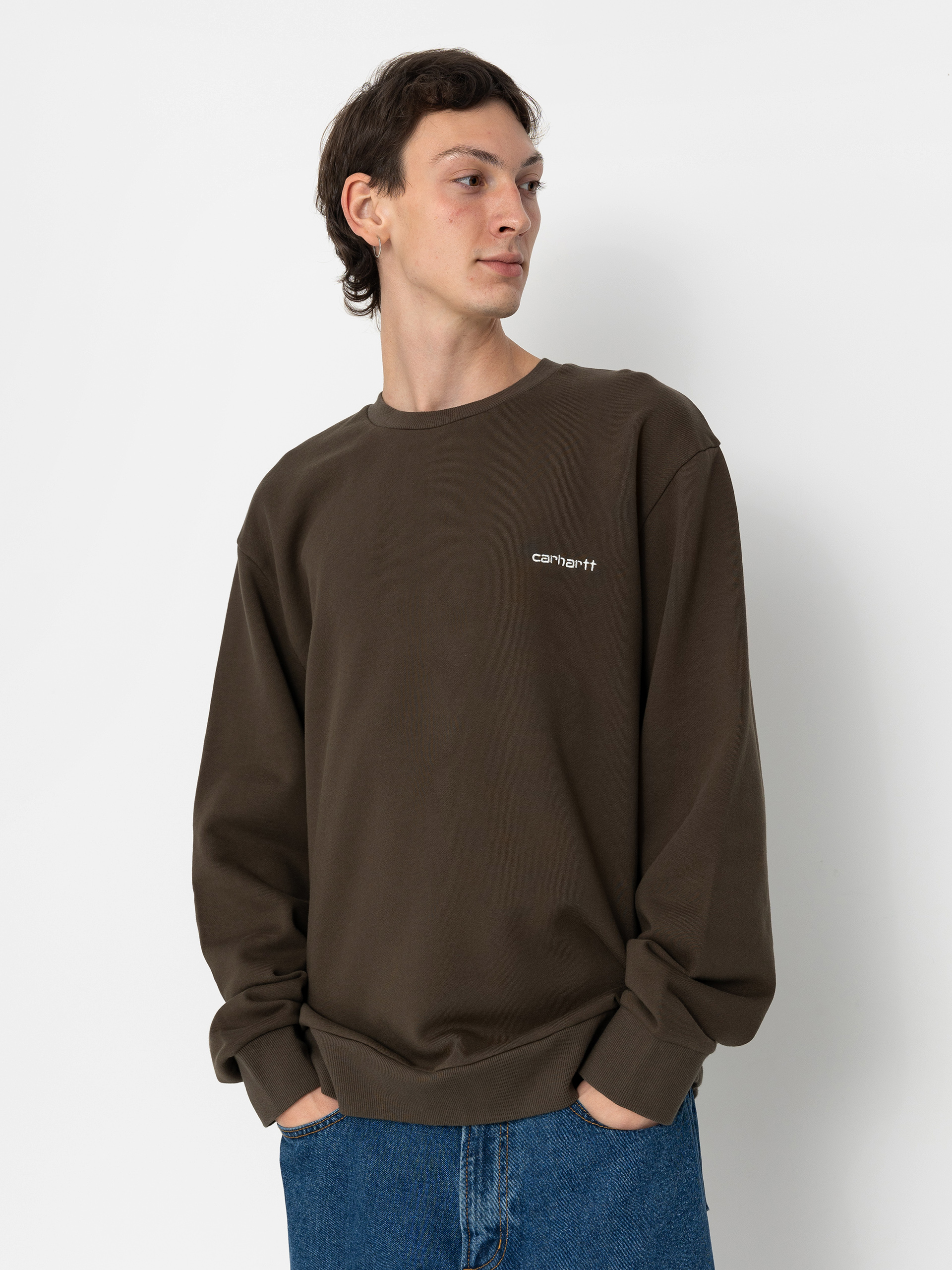 Hanorac Carhartt WIP Script Embroidery (cypress/white)