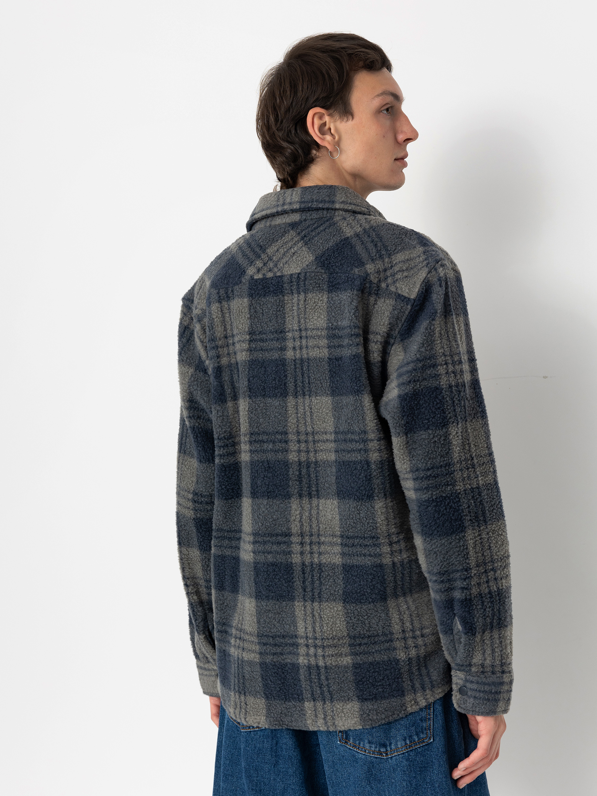 Cămașă Brixton Bowery Arctic Stretch Ls (washed navy/beige plaid)