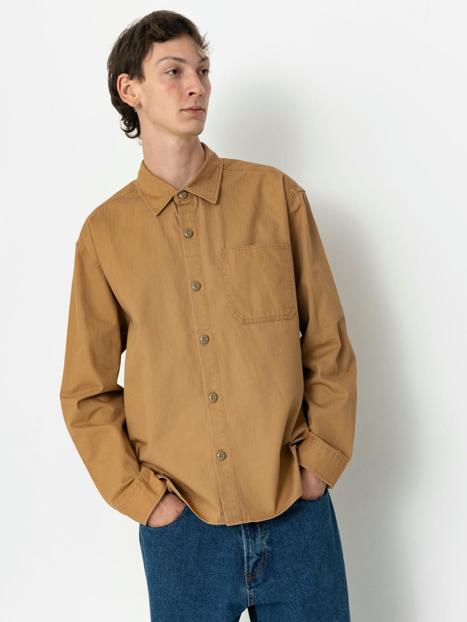 Cămașă Brixton Selden Overshirt (tobacco brown worn wash)