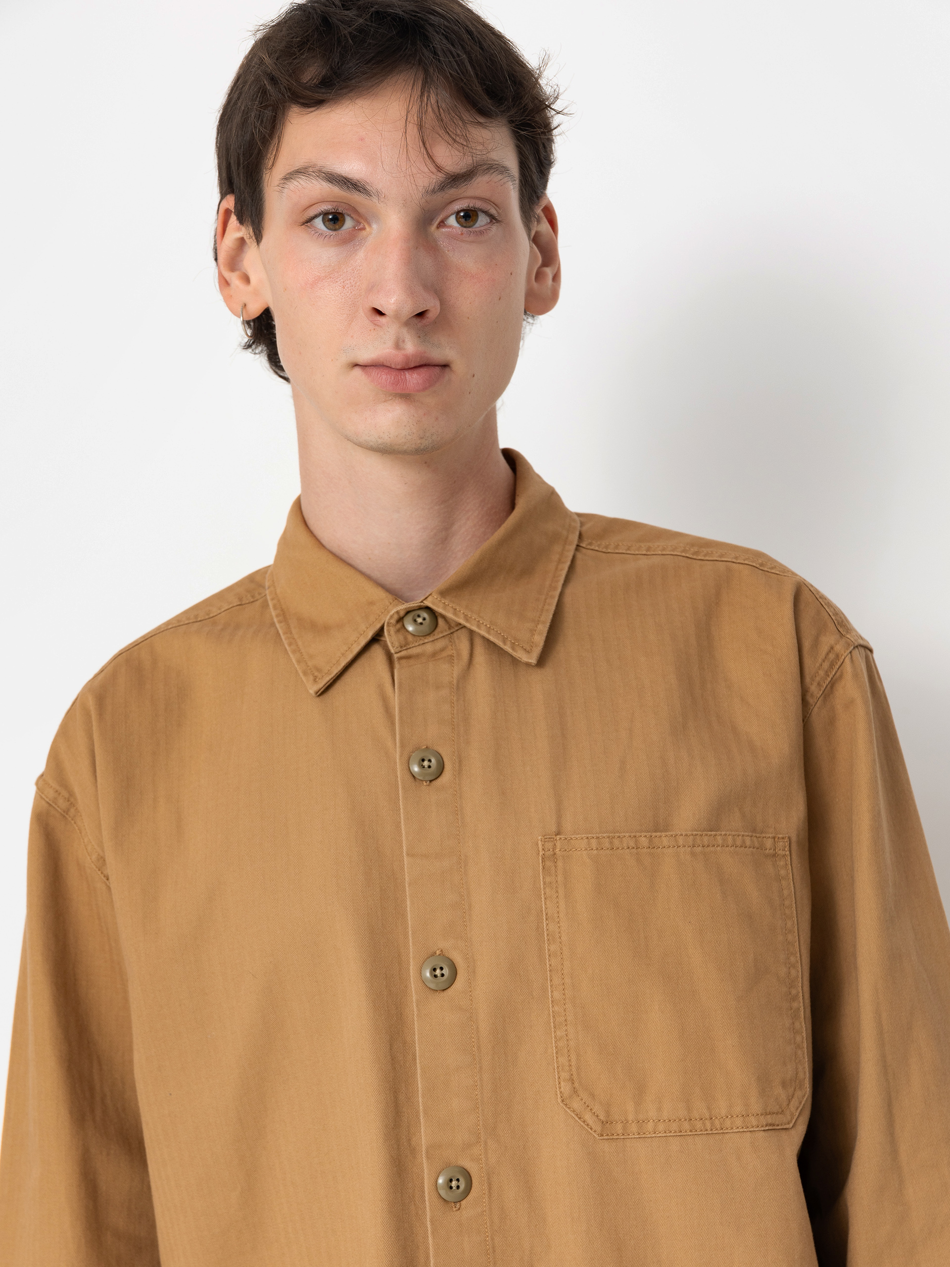 Cămașă Brixton Selden Overshirt (tobacco brown worn wash)