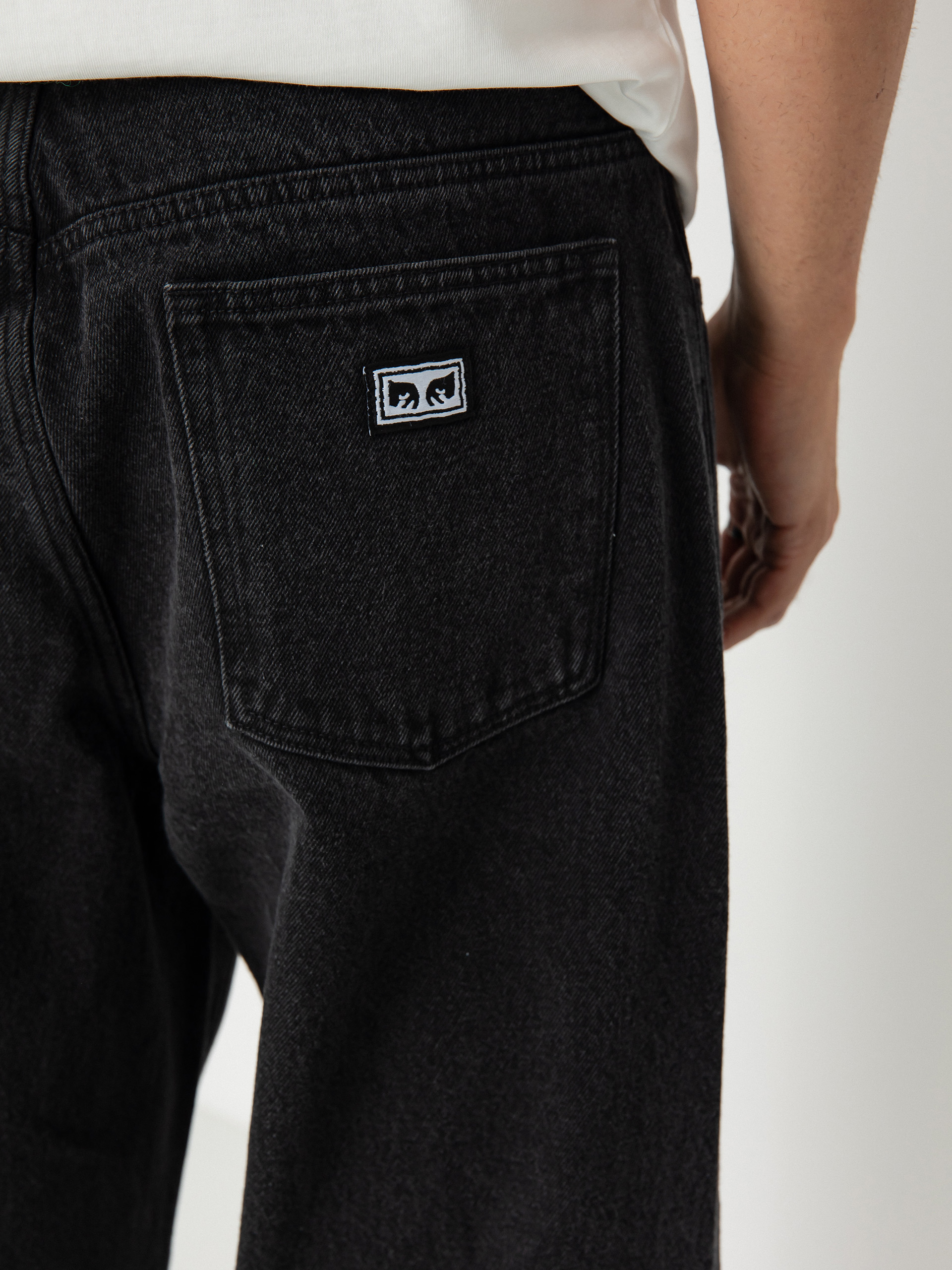 Pantaloni OBEY Bigwig Baggy Denim (faded black)