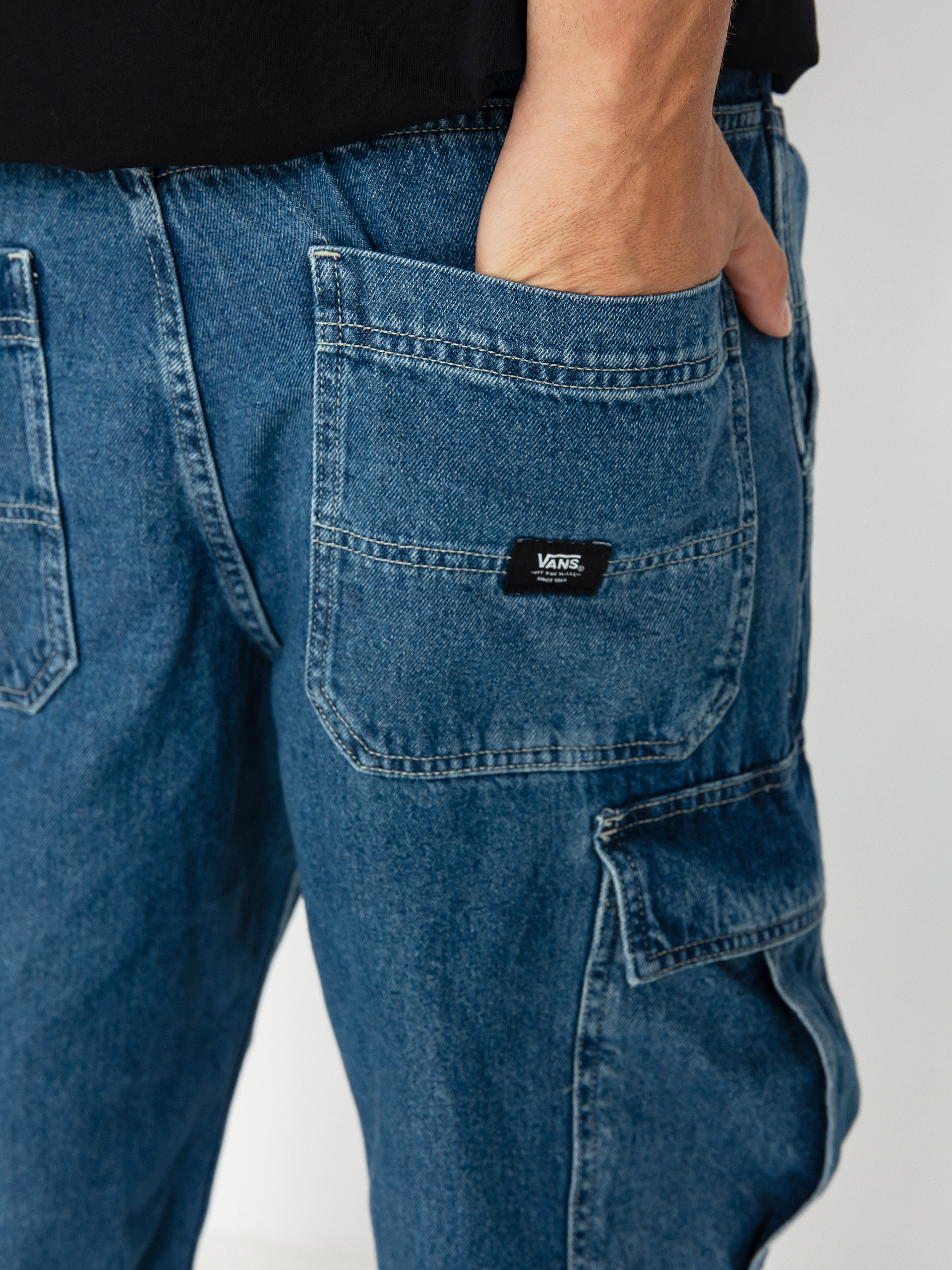 Pantaloni Vans Service Cargo Loose Denim (vintage indigo)