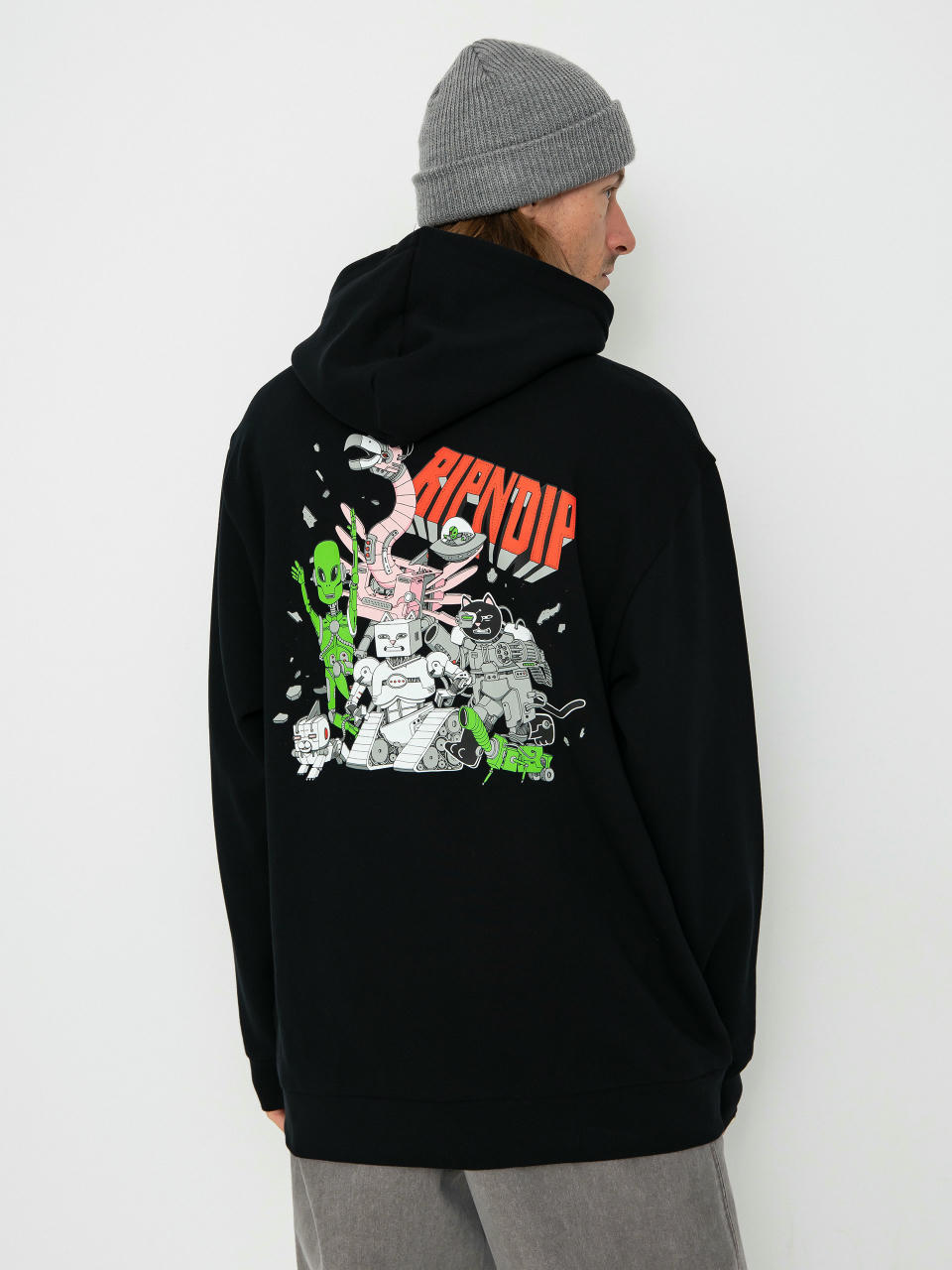 Hanorac cu glugă RipNDip Tomorrowland HD (black)