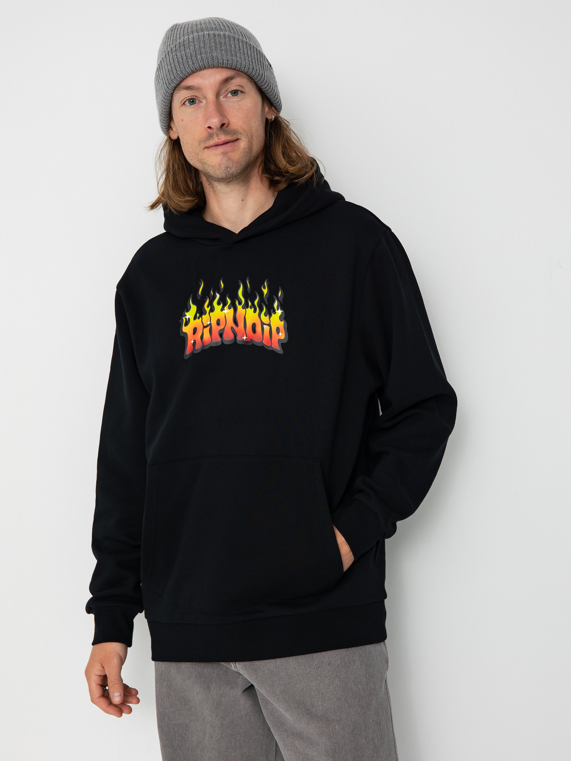 Hanorac cu glugă RipNDip Scary Cute HD (black)