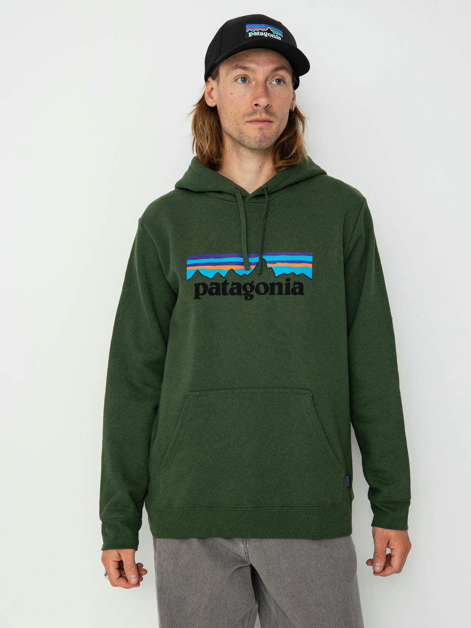 Hanorac cu glugă Patagonia P-6 Logo Uprisal HD (torrey pine green)