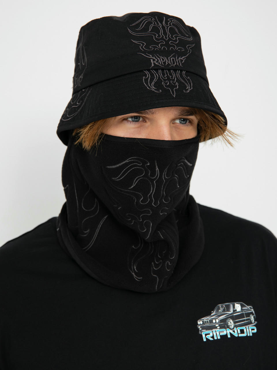 Pălărie RipNDip Volt Face Mask Bucket Hat (black)