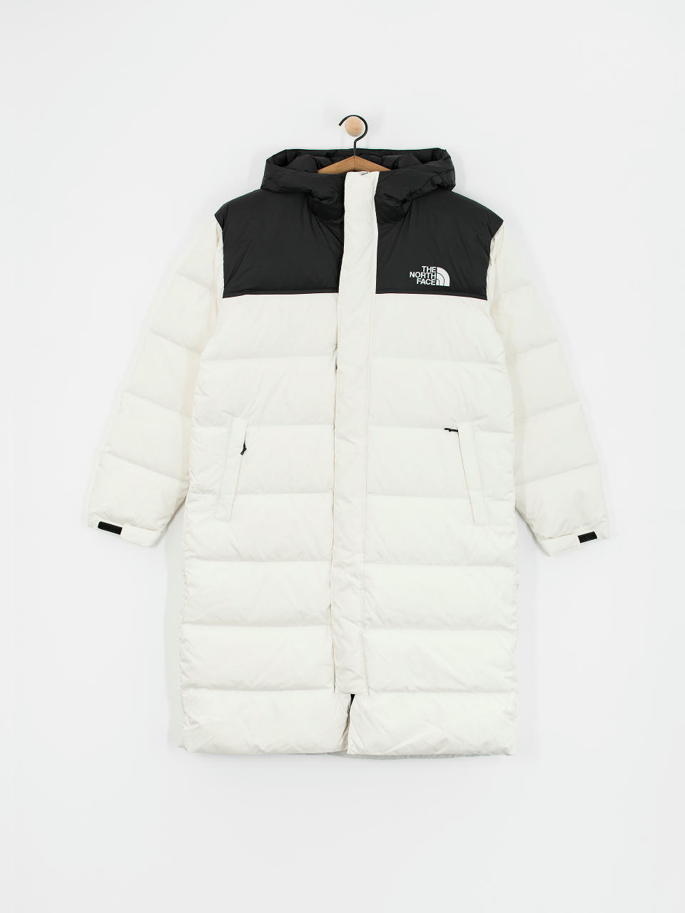 Geacă The North Face Nuptse Parka (white dune/tnf black)