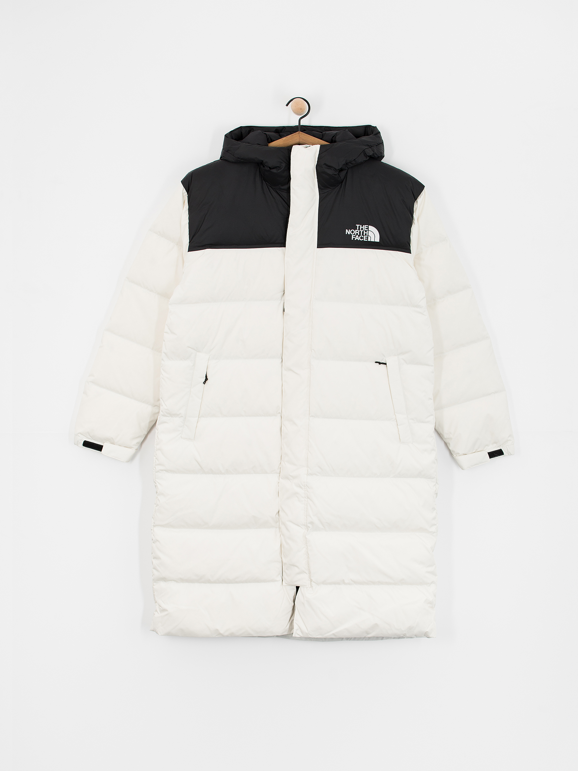 Geacă The North Face Nuptse Parka (white dune/tnf black)