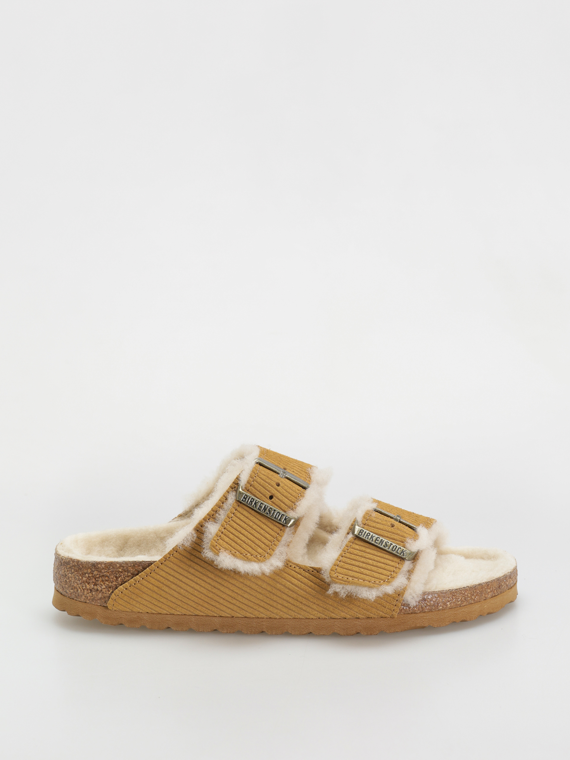 Șlapi Birkenstock Arizona Fell Suede Leather Fur Narrow Wmn