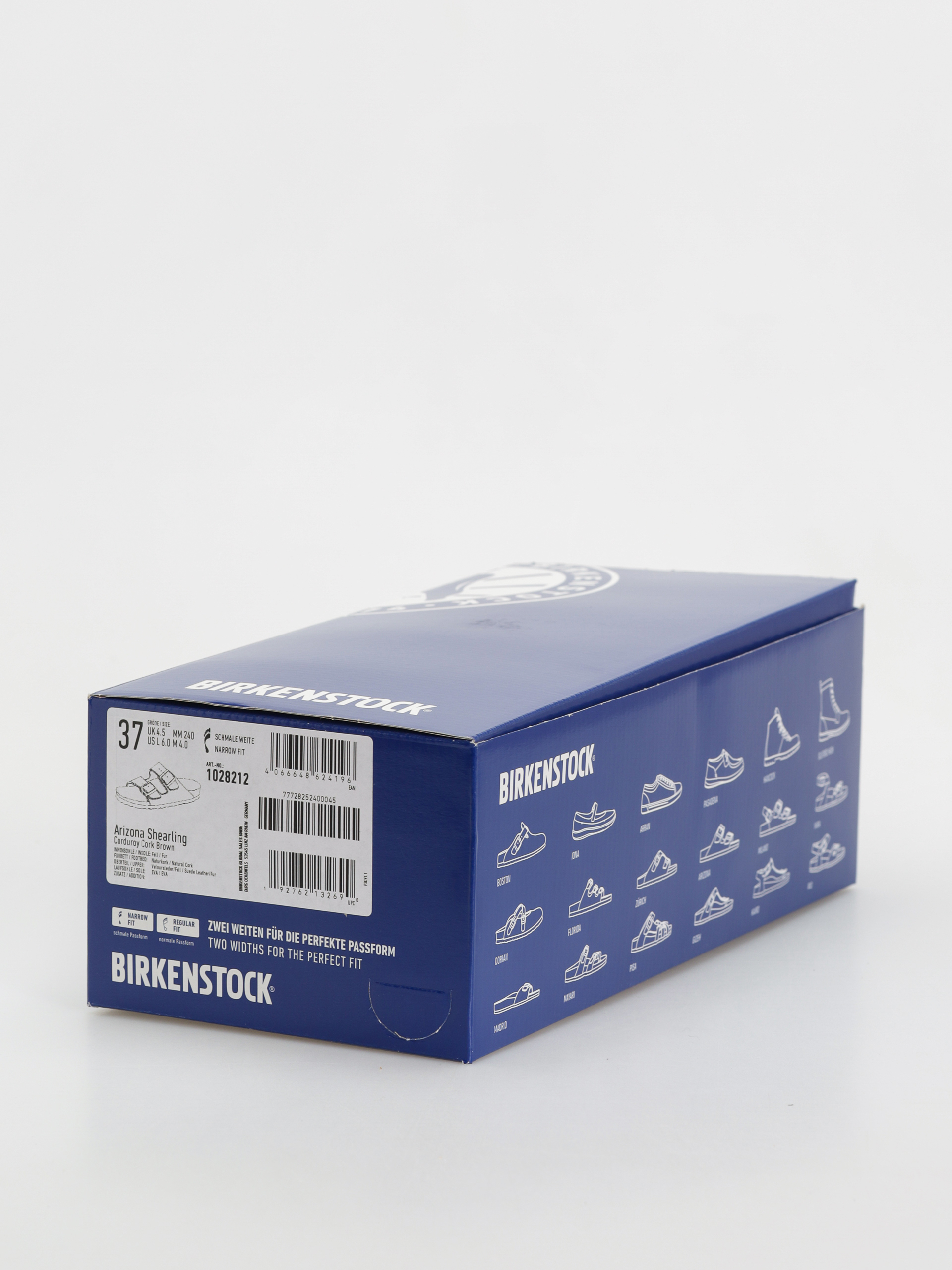 Șlapi Birkenstock Arizona Fell Suede Leather Fur Narrow Wmn (corduroy cork brown)