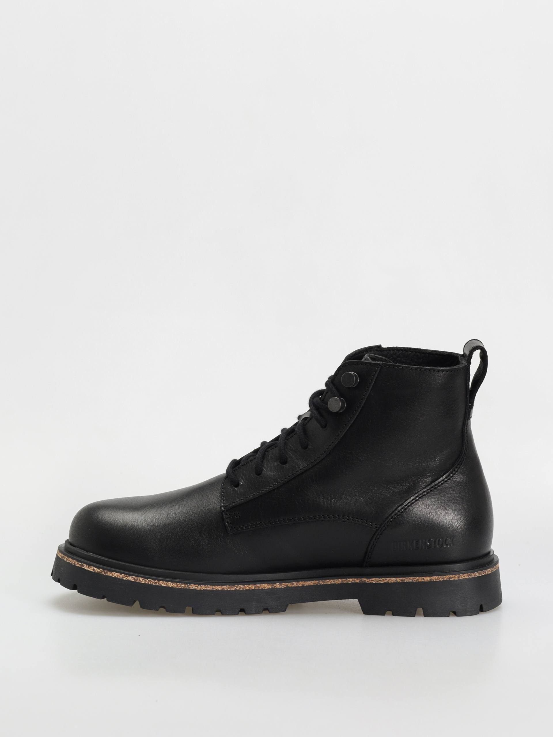 Pantofi Birkenstock Highwood Lace Mid Natural Leather Regular (black)