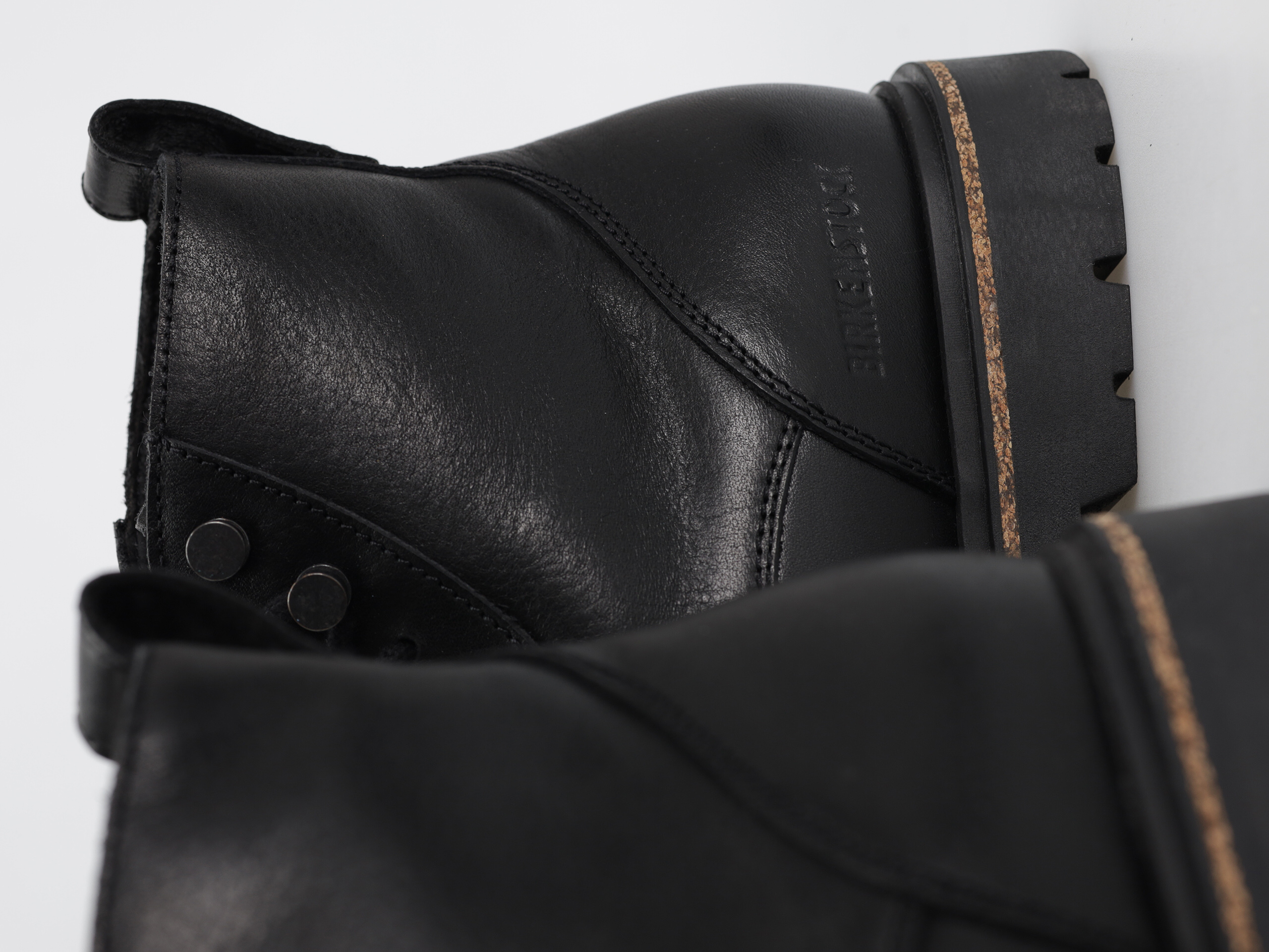 Pantofi Birkenstock Highwood Lace Mid Natural Leather Regular (black)