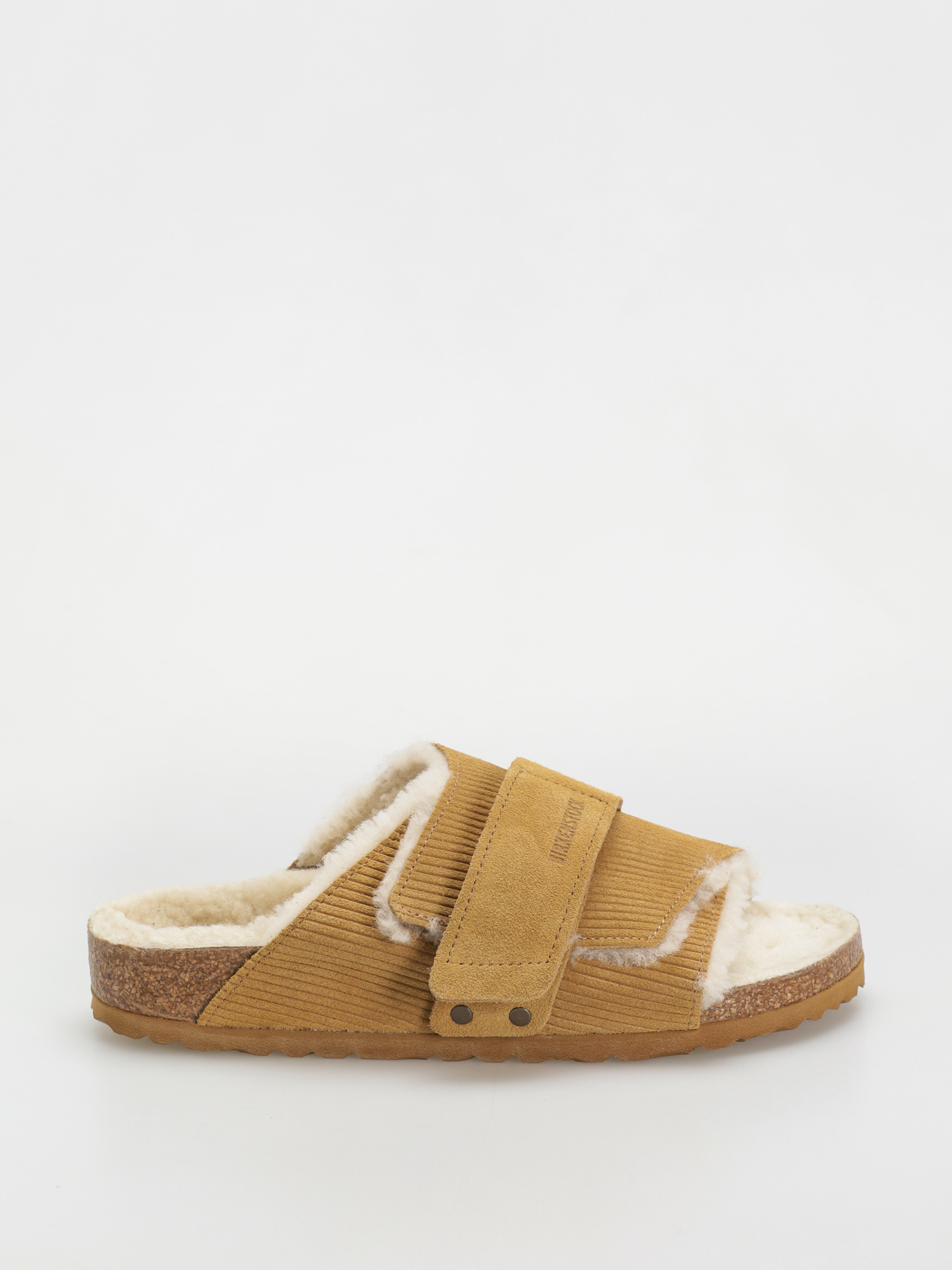 Șlapi Birkenstock Kyoto Shearling Suede Leather Fur Narrow Wmn