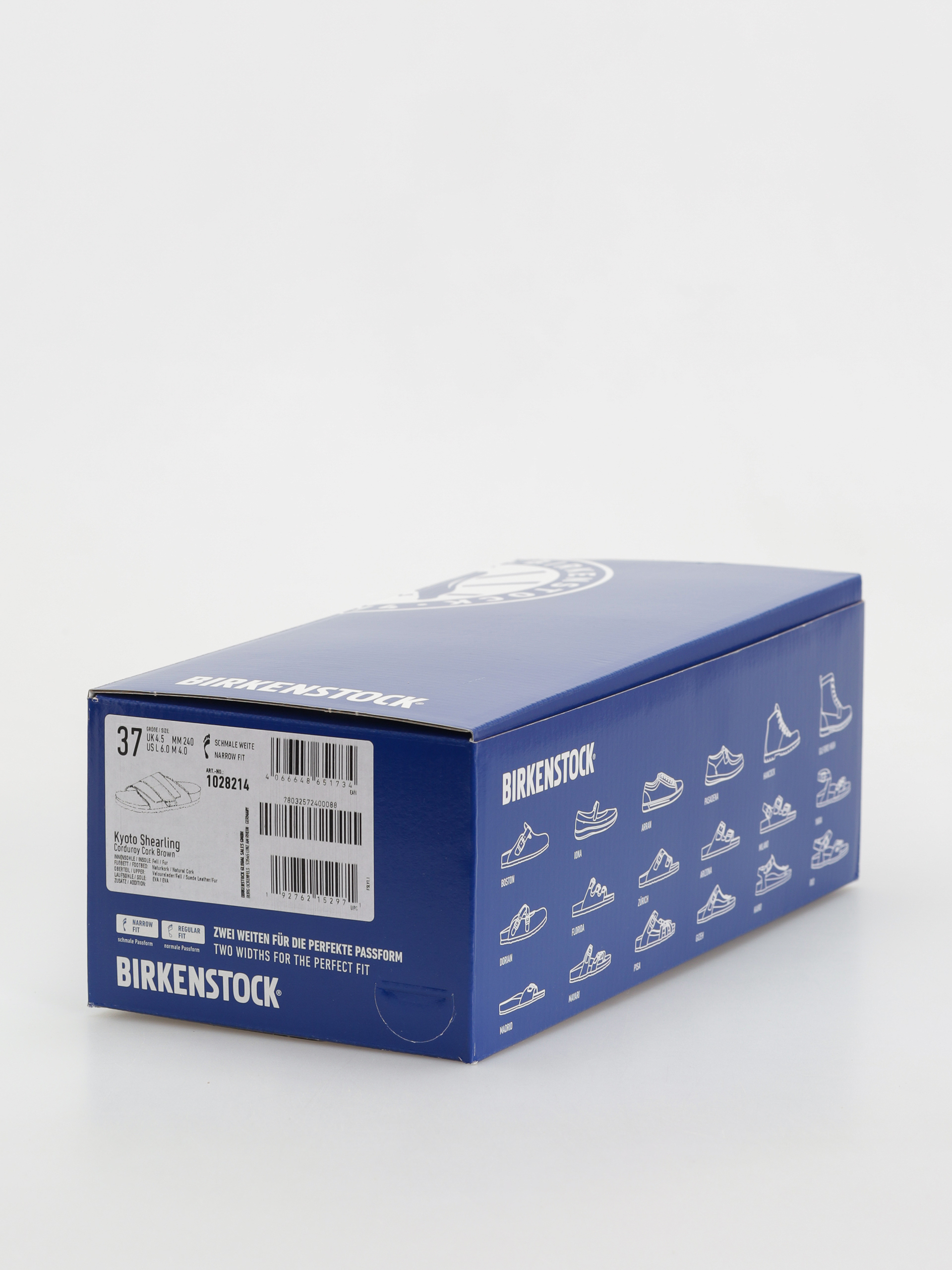 Șlapi Birkenstock Kyoto Shearling Suede Leather Fur Narrow Wmn (corduroy cork brown)