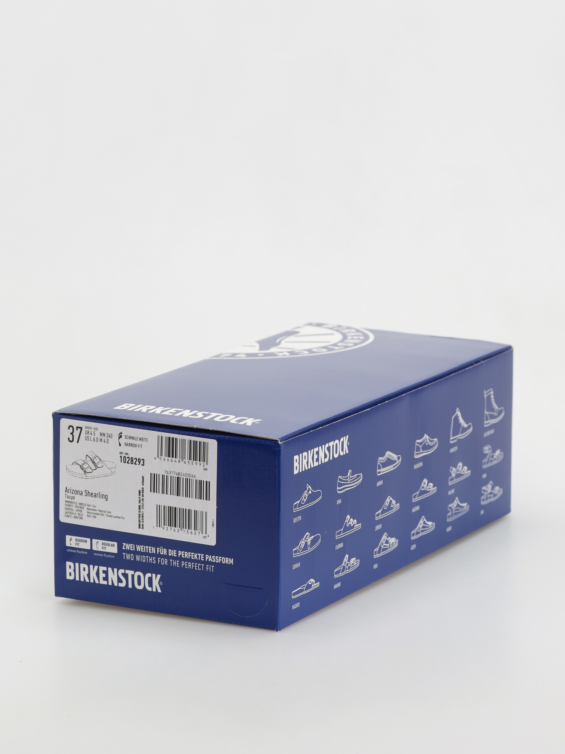 Șlapi Birkenstock Arizona Shearling Suede Leather Fur Narrow Wmn (taupe)