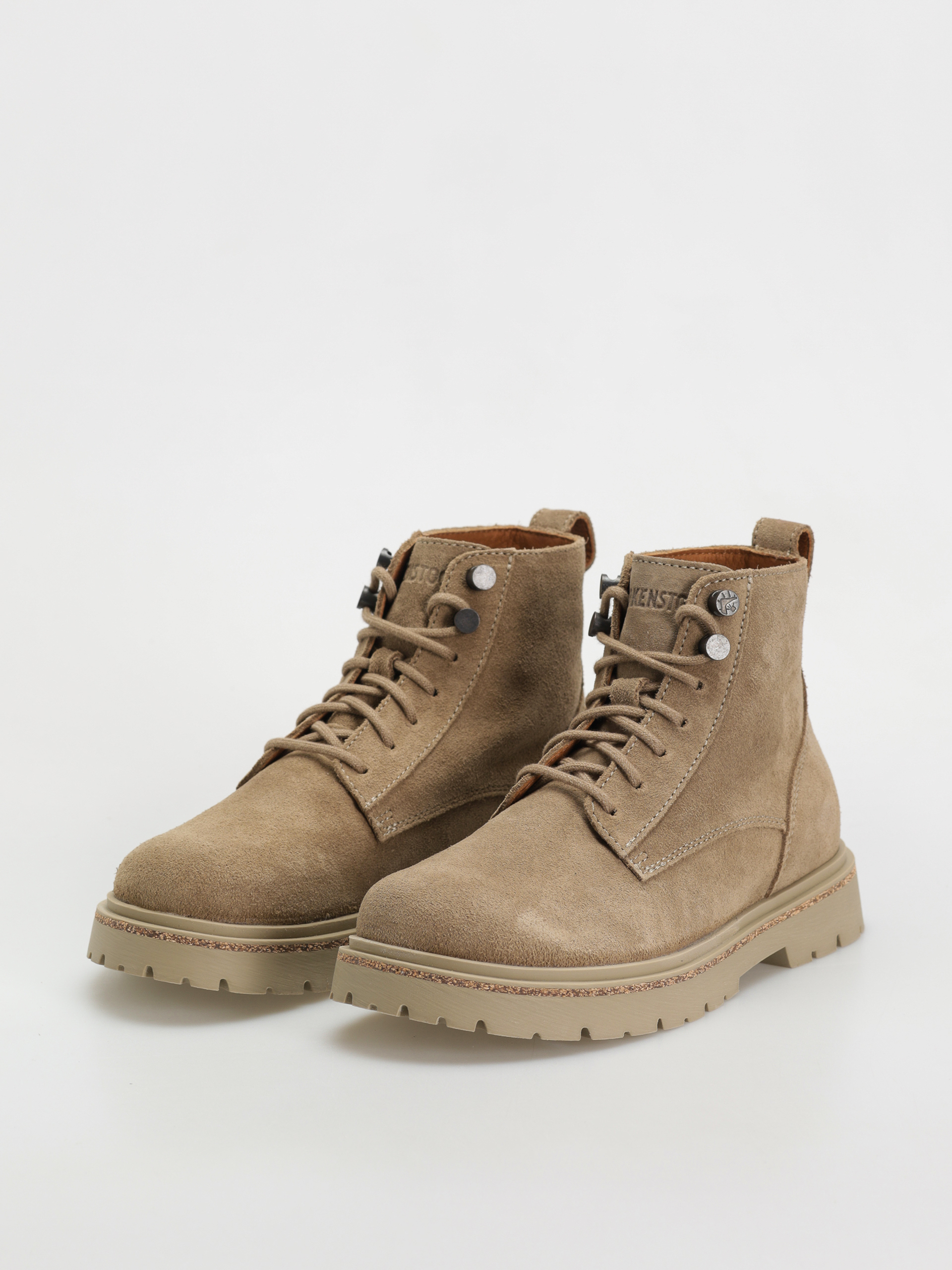 Pantofi Birkenstock Highwood Lace Mid Suede Leather Narrow Wmn (taupe)