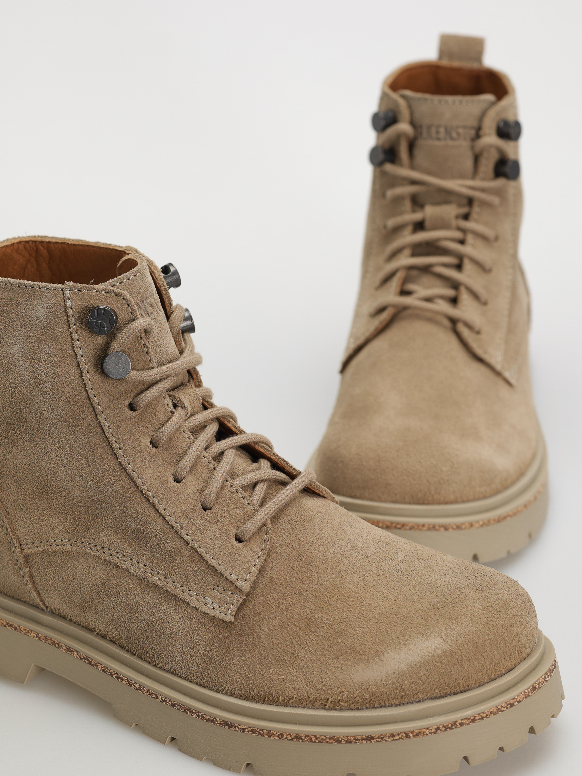 Pantofi Birkenstock Highwood Lace Mid Suede Leather Narrow Wmn (taupe)