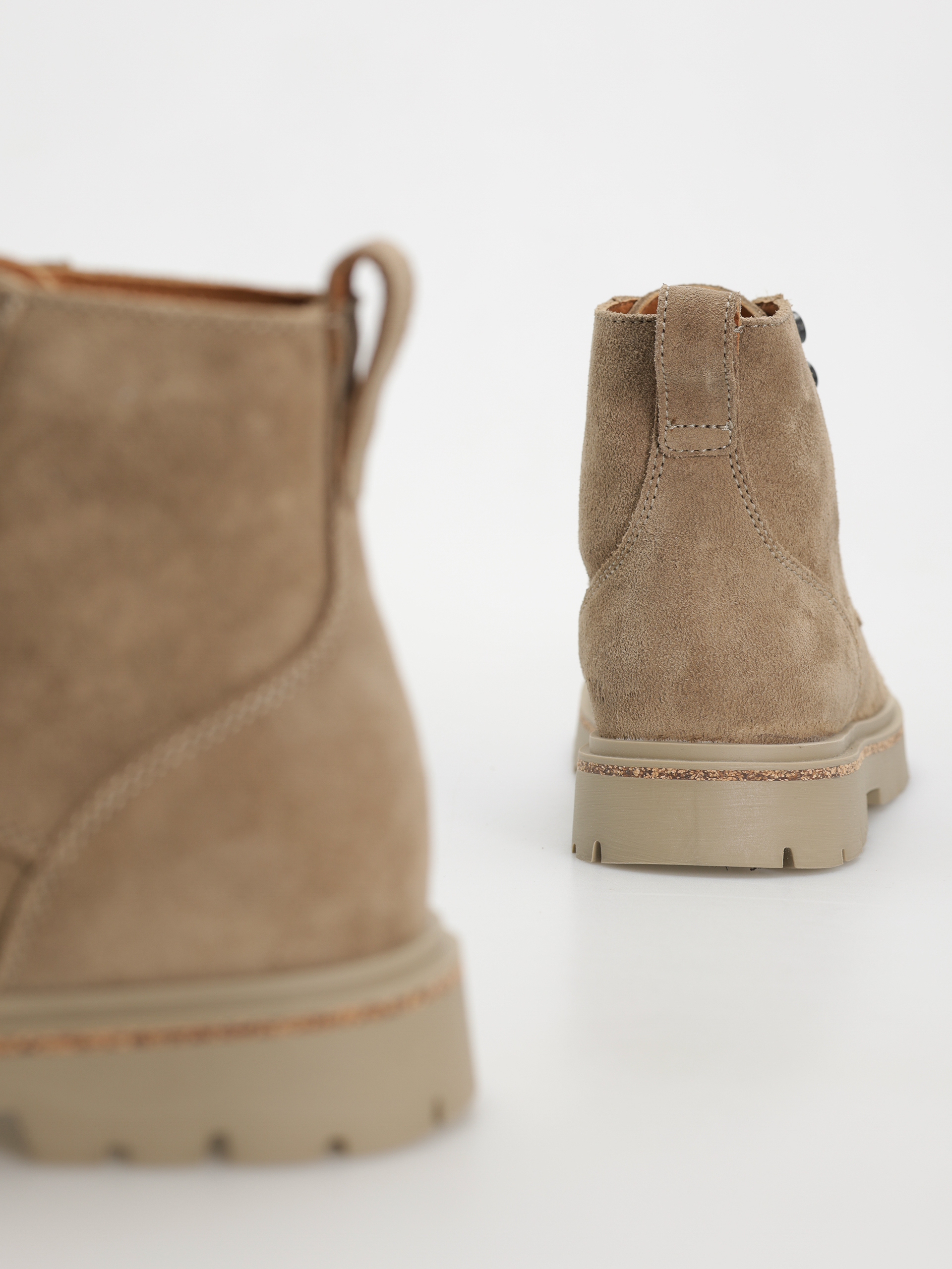 Pantofi Birkenstock Highwood Lace Mid Suede Leather Narrow Wmn (taupe)