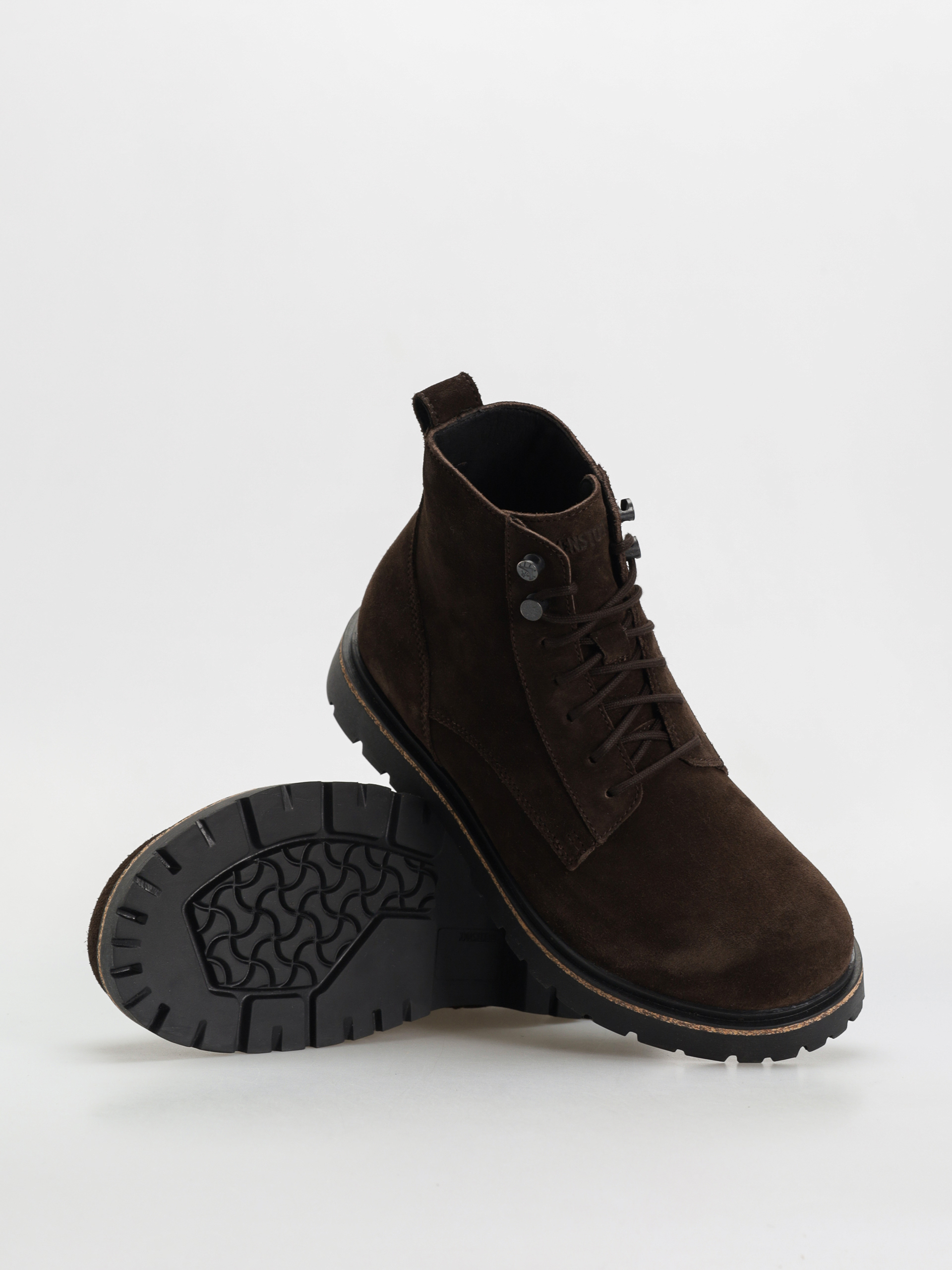 Pantofi Birkenstock Highwood Lace Mid Suede Leather Regular (mocha)