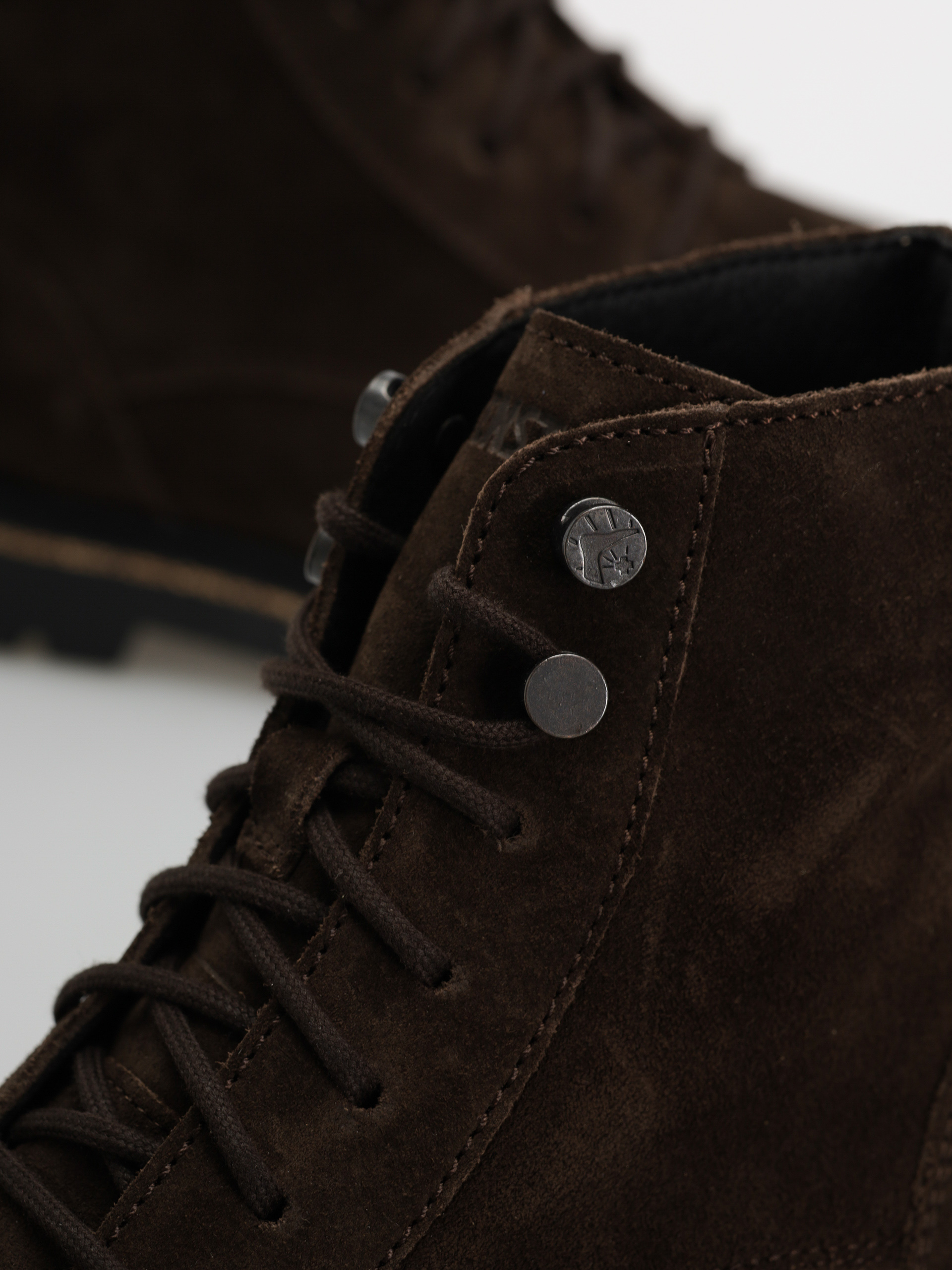 Pantofi Birkenstock Highwood Lace Mid Suede Leather Regular (mocha)