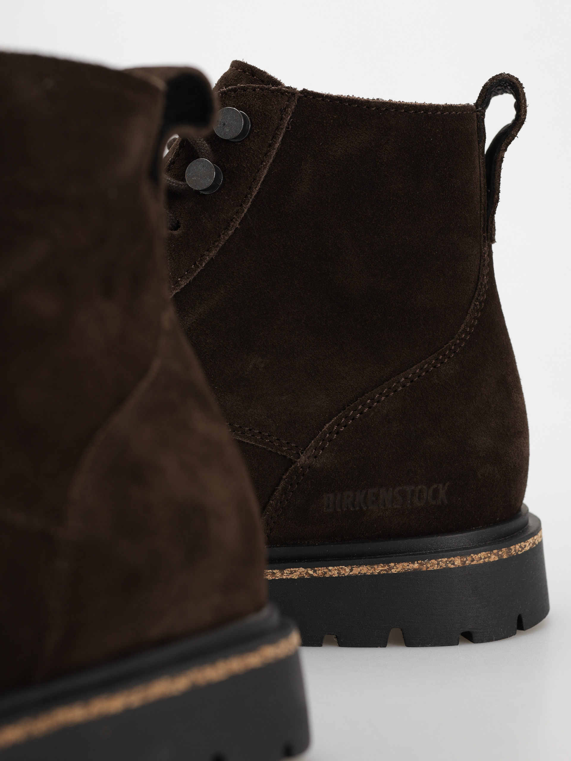 Pantofi Birkenstock Highwood Lace Mid Suede Leather Regular (mocha)