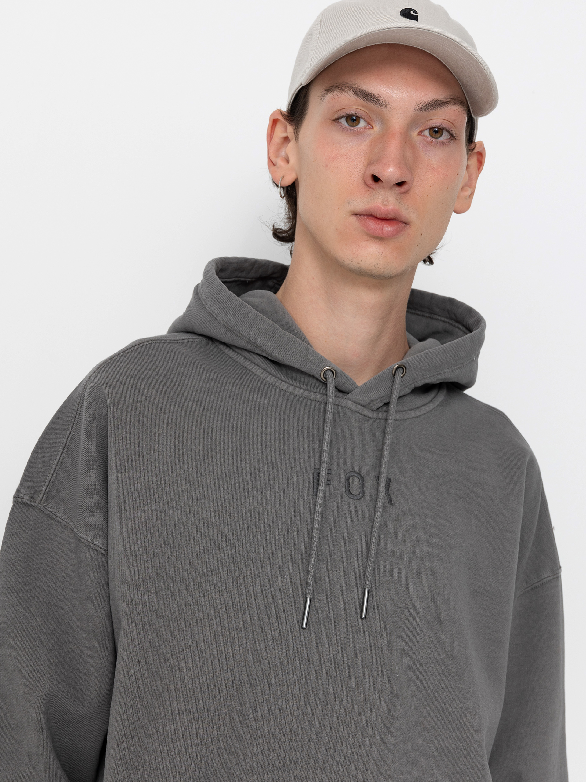 Hanorac cu glugă Fox Wordmark HD (petrol)