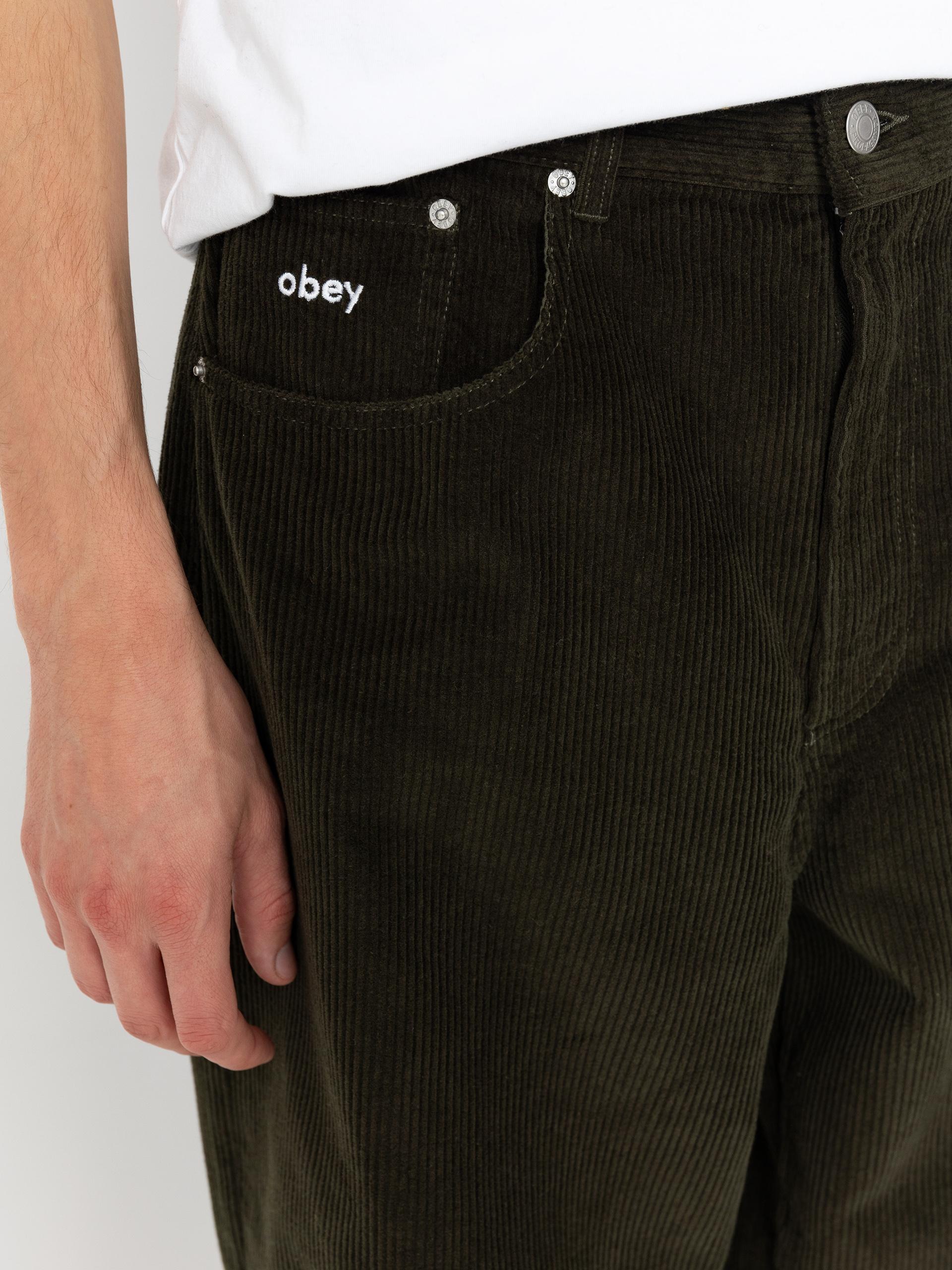 Pantaloni OBEY Bigwig Baggy Corduroy (rosin)
