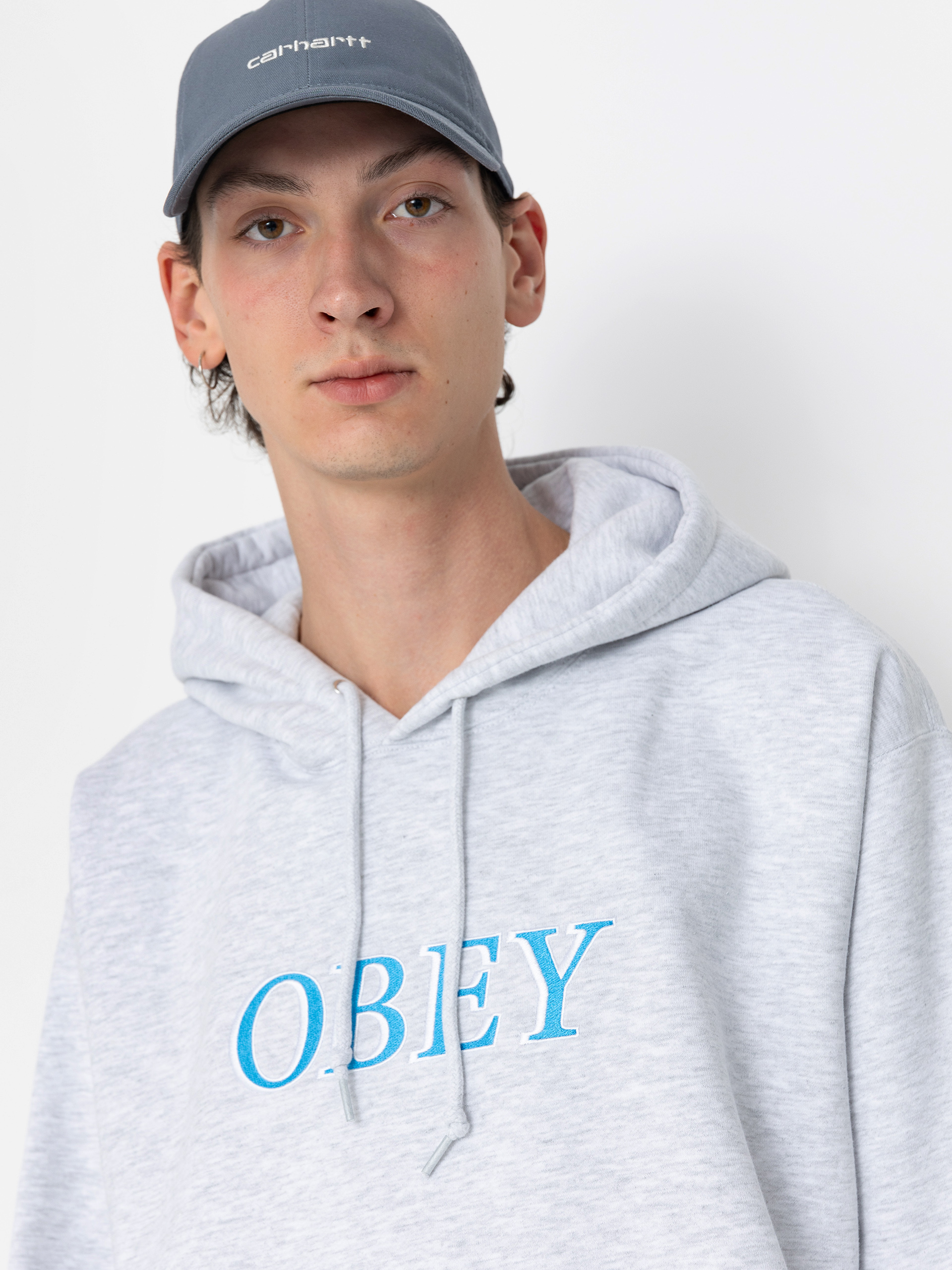 Hanorac cu glugă OBEY Rhythm HD (ash grey)