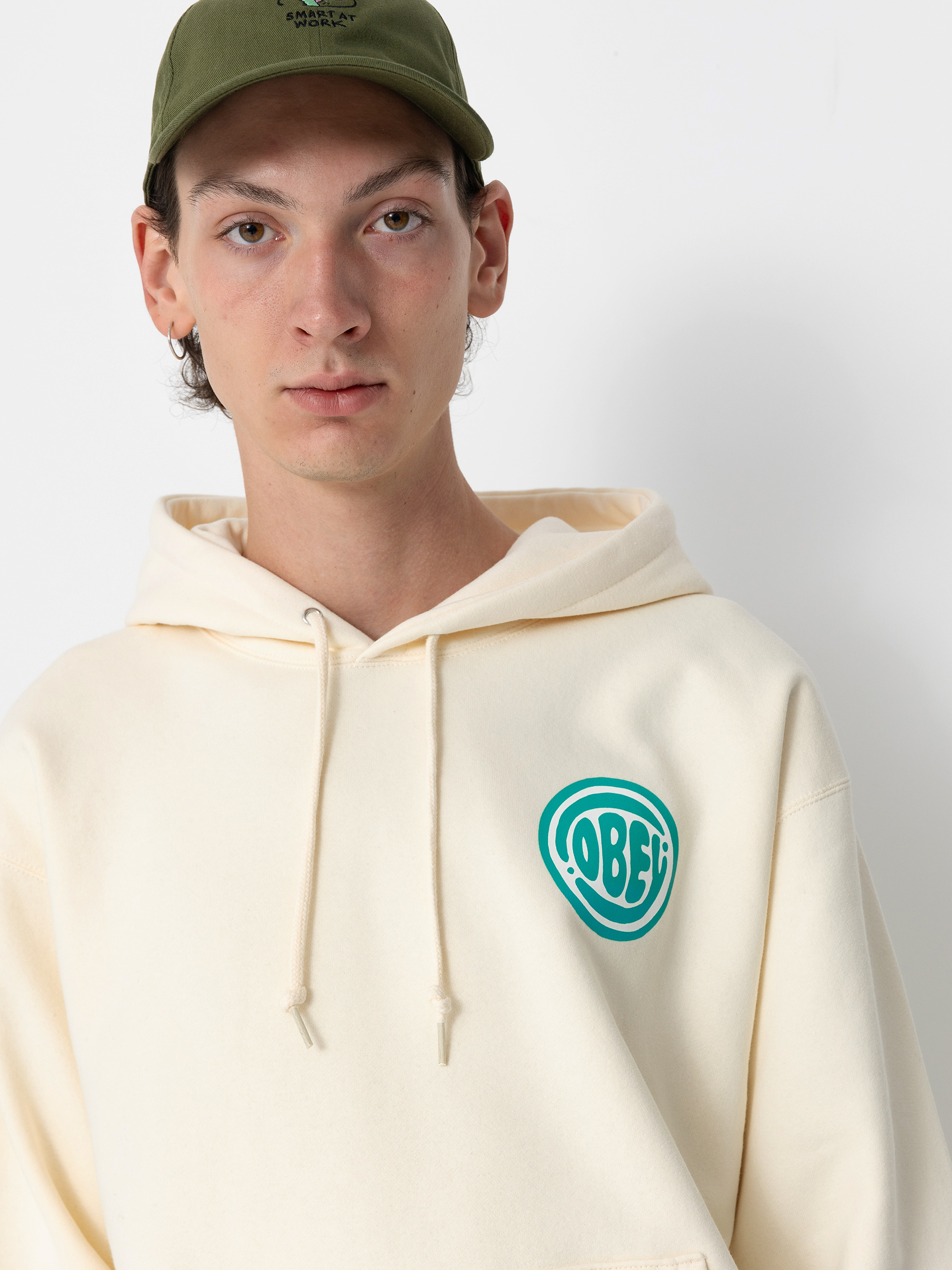 Hanorac cu glugă OBEY Bubble HD (unbleached)