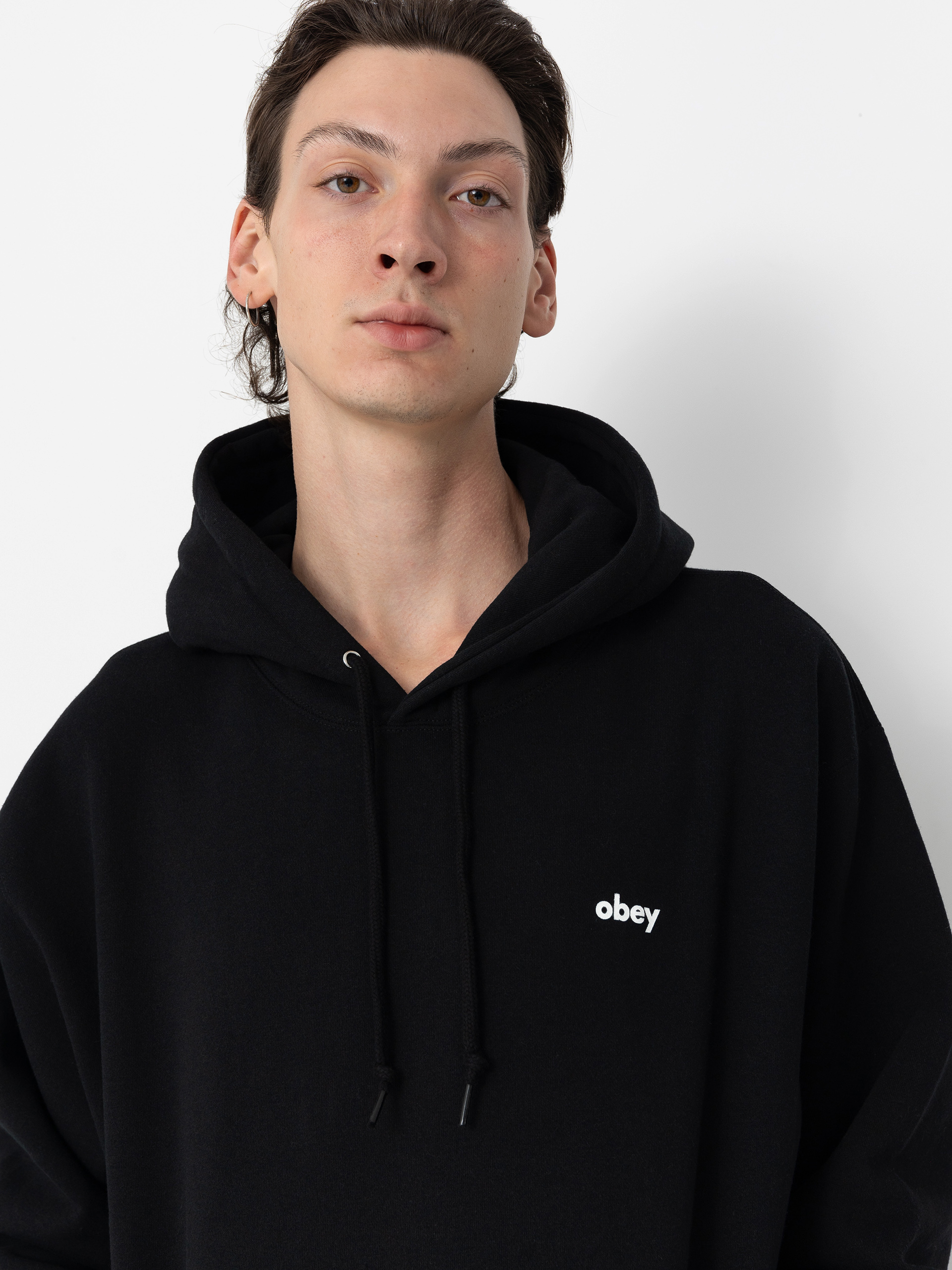 Hanorac cu glugă OBEY Studios Icon HD (black)